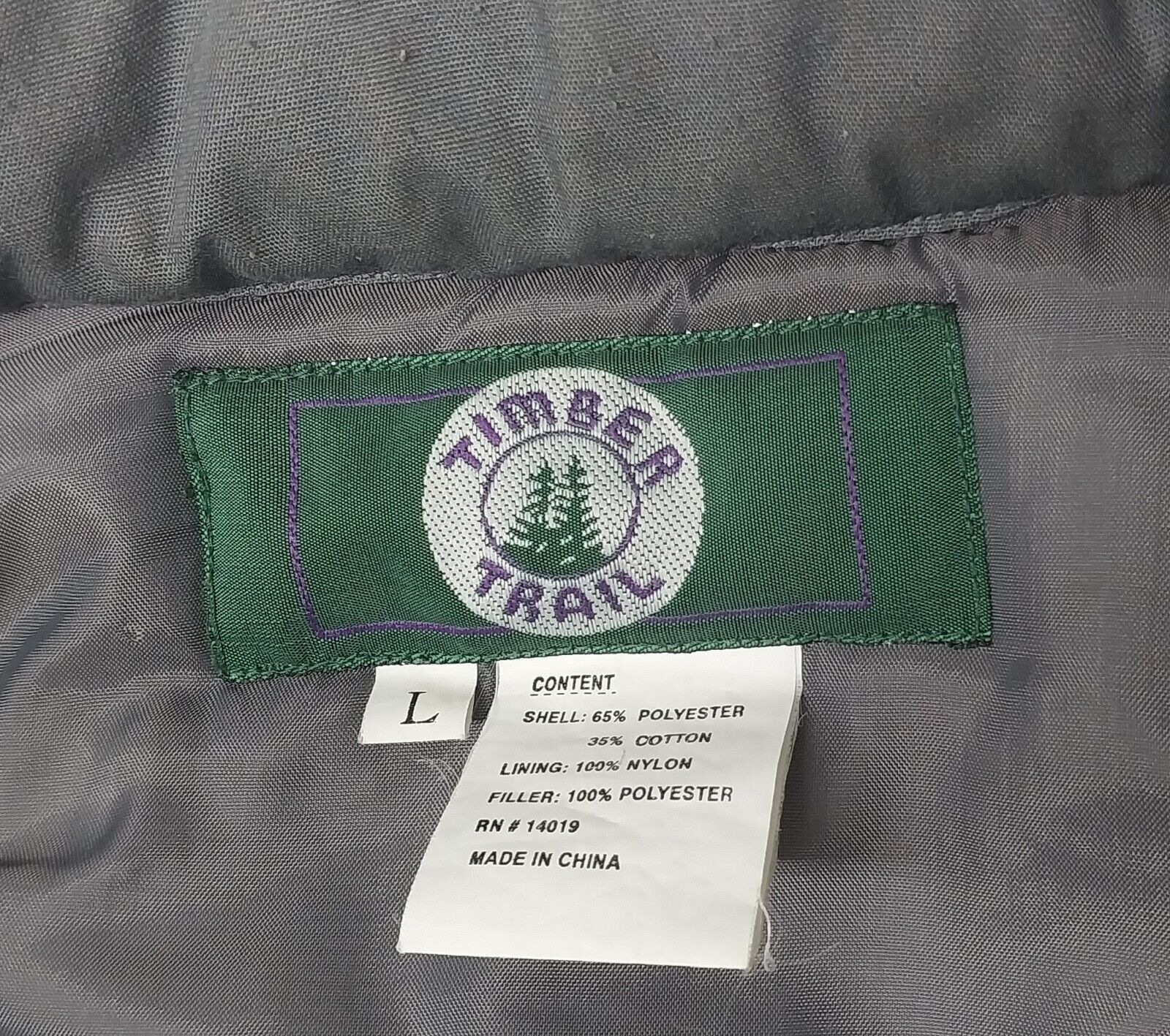 Other Vintage Timber Trail Mens Large Gray Insulated Vest Hooded Size US L / EU 52-54 / 3 - 4 Thumbnail