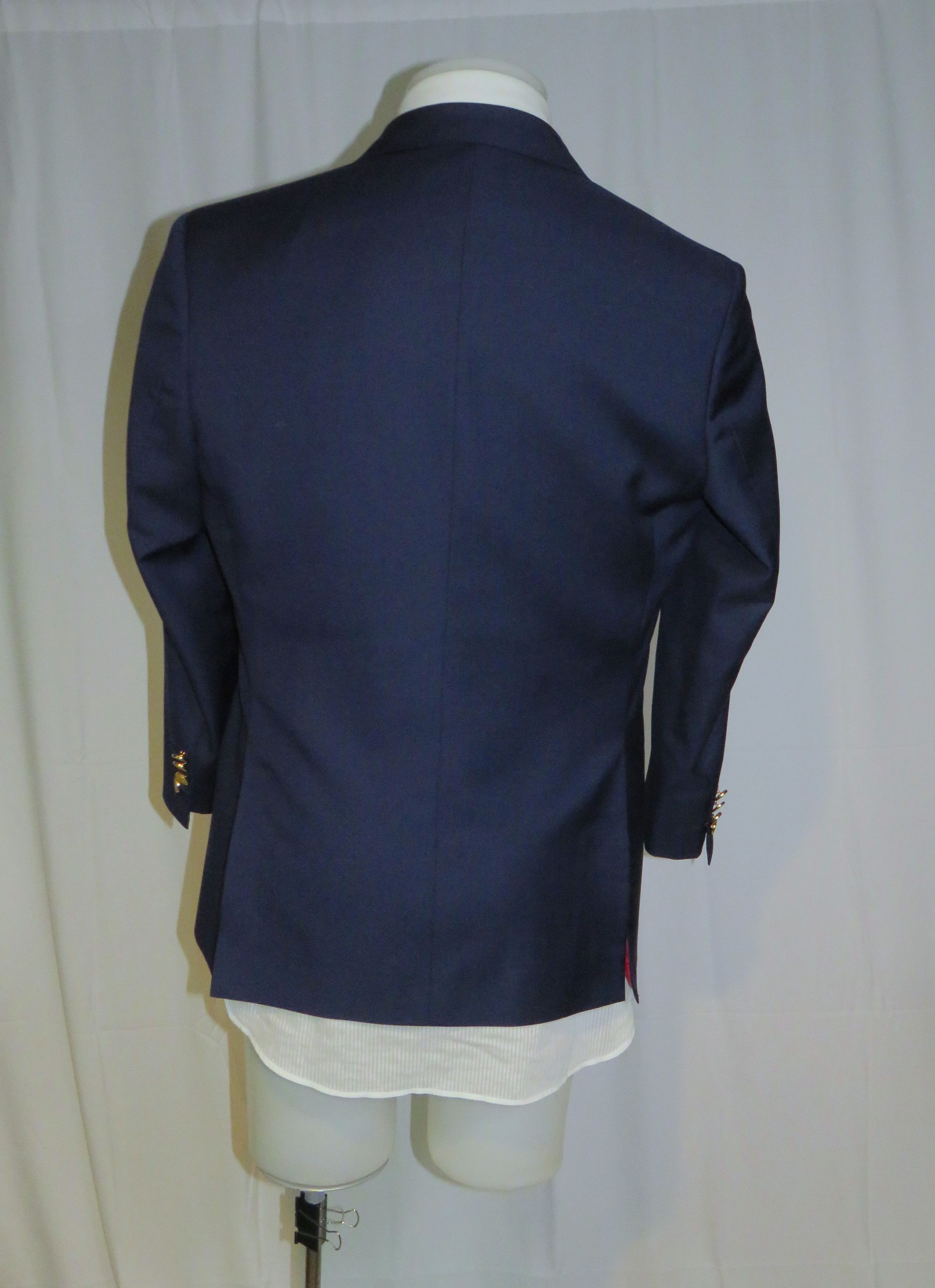 Other Alex Hitz Blue Gold Button Custom Double Breasted Blazer 40S Size 40S - 7 Thumbnail
