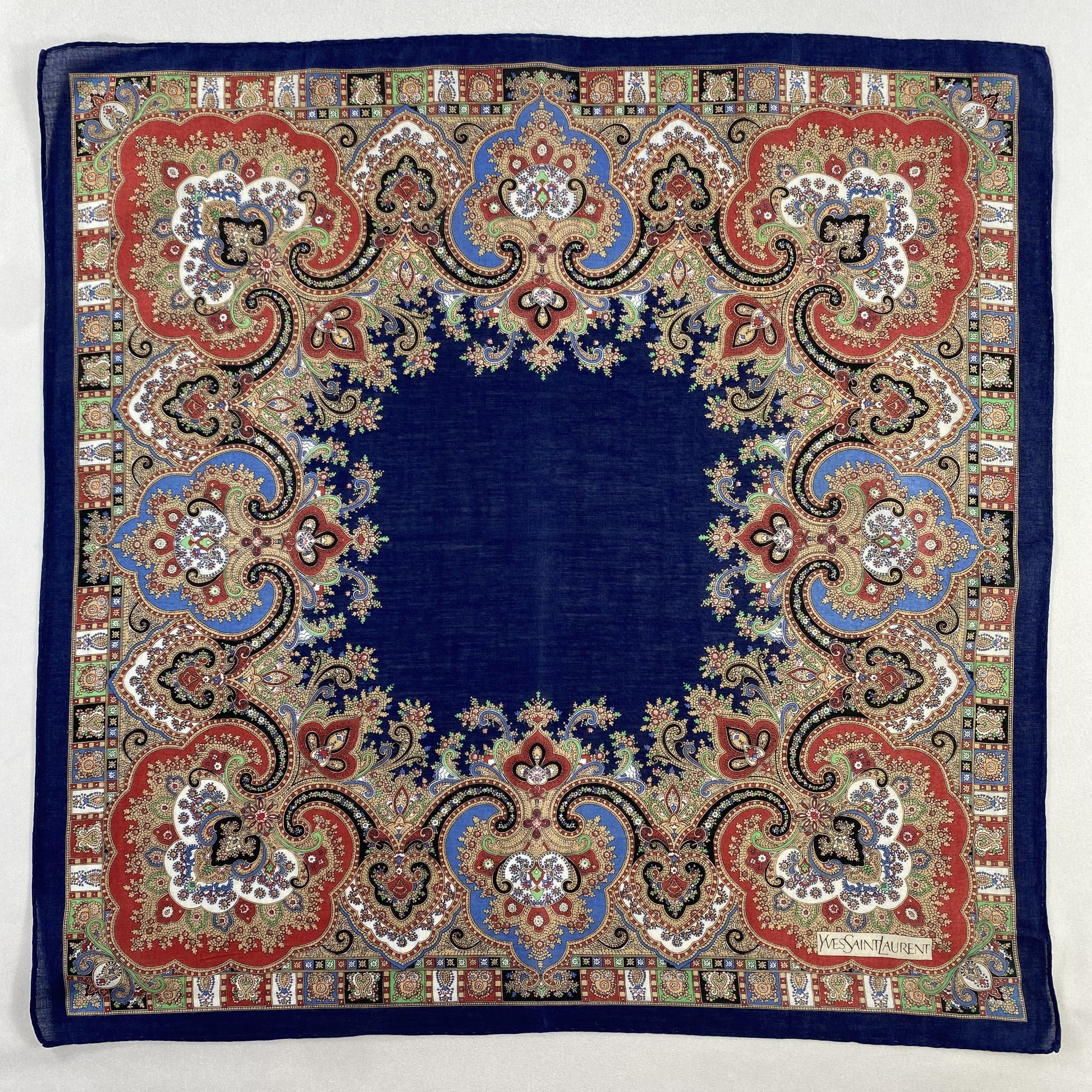 Vintage Yves Saint Laurent Handkerchief / Neckerchief-P1561 Size ONE SIZE - 1 Thumbnail