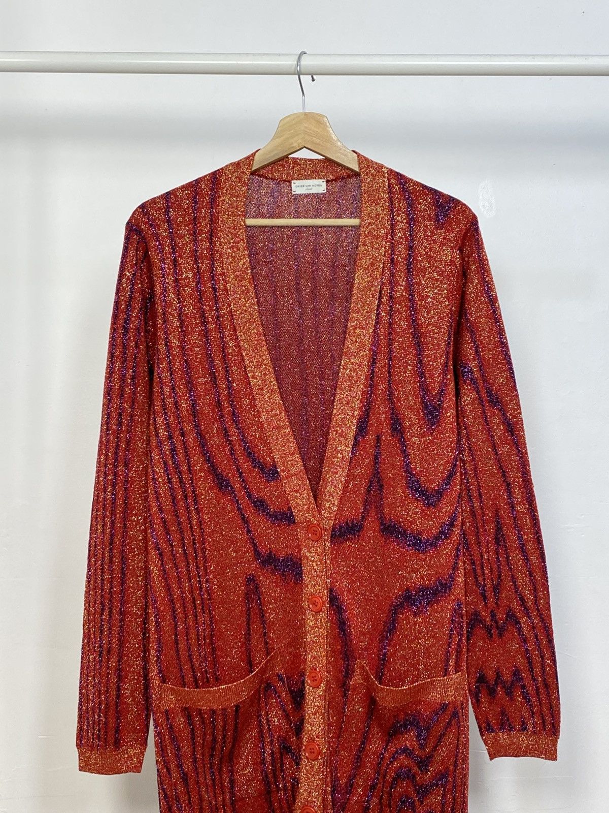 Dries Van Noten Dries Van Noten Metallic Cardigan Sweater Size S / US 4 / IT 40 - 2 Thumbnail