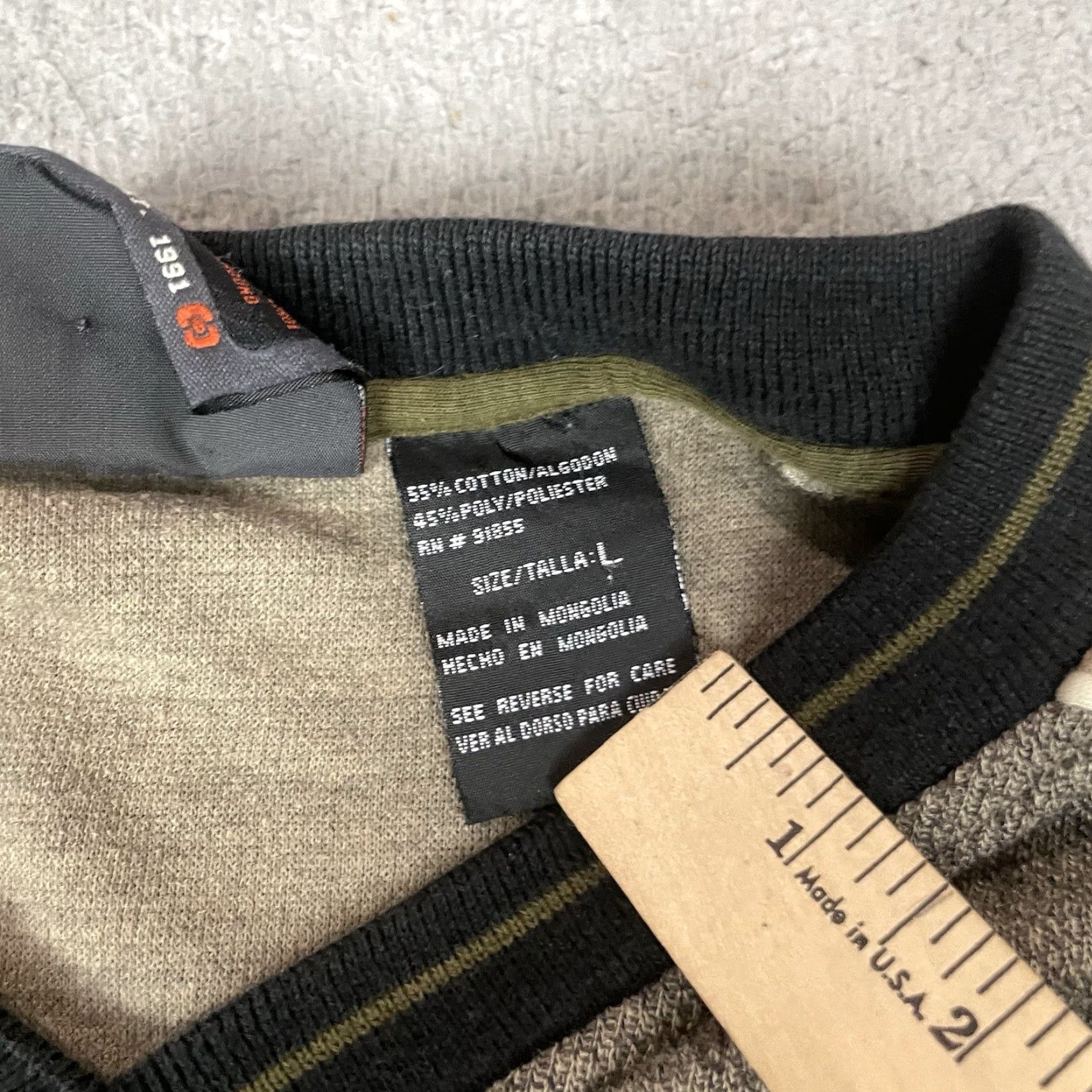 J Brand VINTAGE One Tough Brand Sweater Mens Pullover Striped Brown L V-Neck 90s Y2K Preppy Size US L / EU 52-54 / 3 - 6 Thumbnail