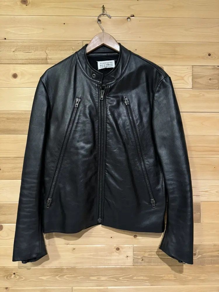 Maison Margiela 5 Zip Leather Jacket | Grailed