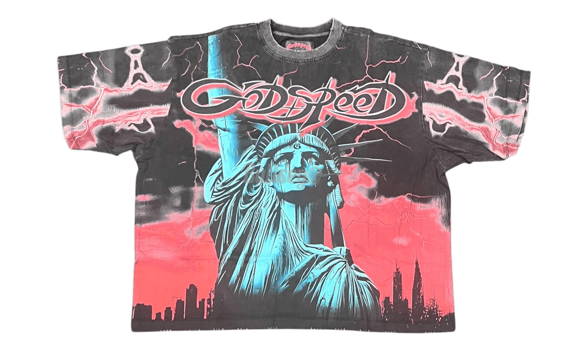 Godspeed Red Voltage Washed Black T-Shirt Size US L / EU 52-54 / 3 - 1 Thumbnail
