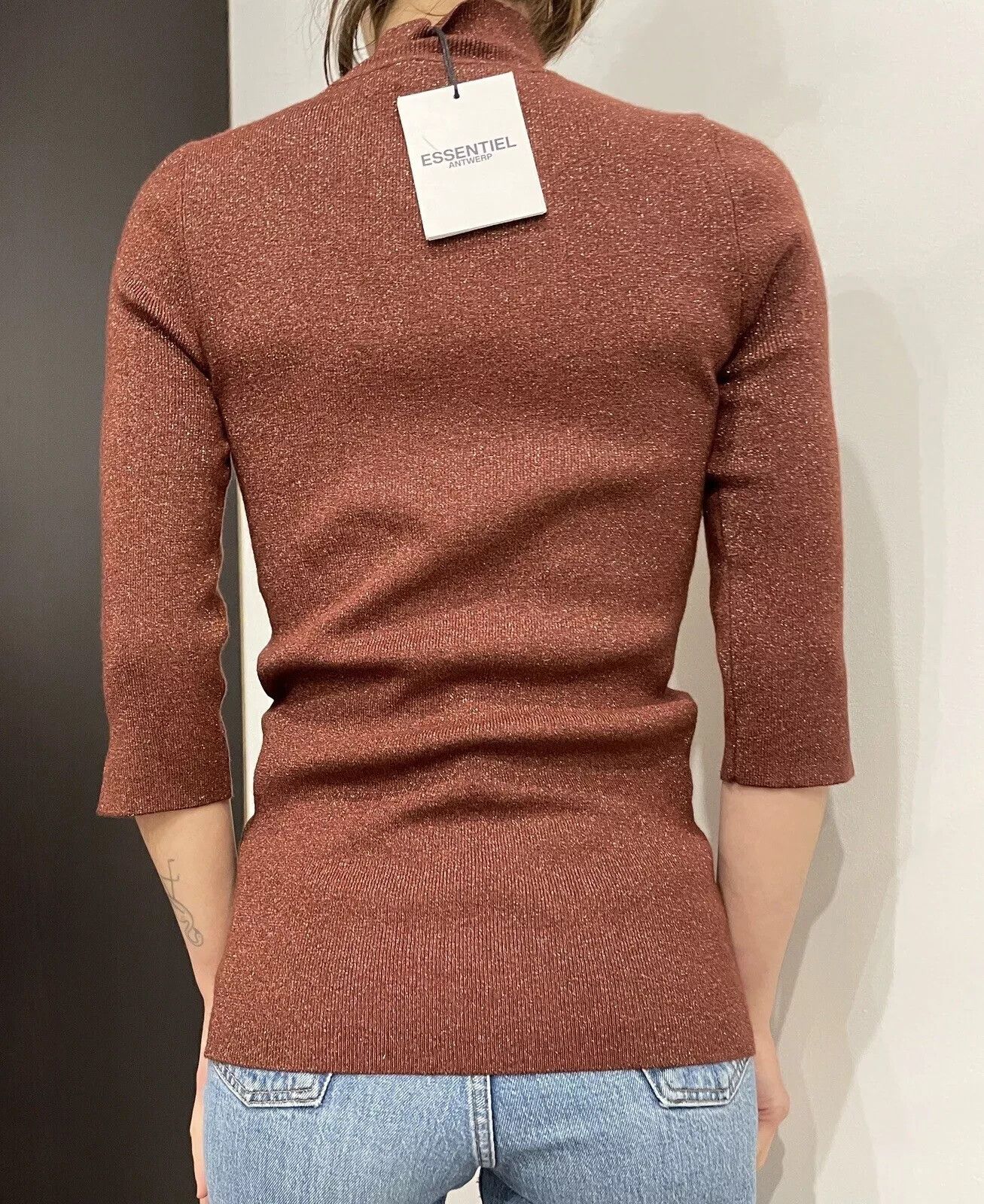 Essentiel Antwerp ESSENTIEL Antwerp Metal Turtle Neck Lurex Women 3/4 Sweater Size S / US 4 / IT 40 - 9 Thumbnail