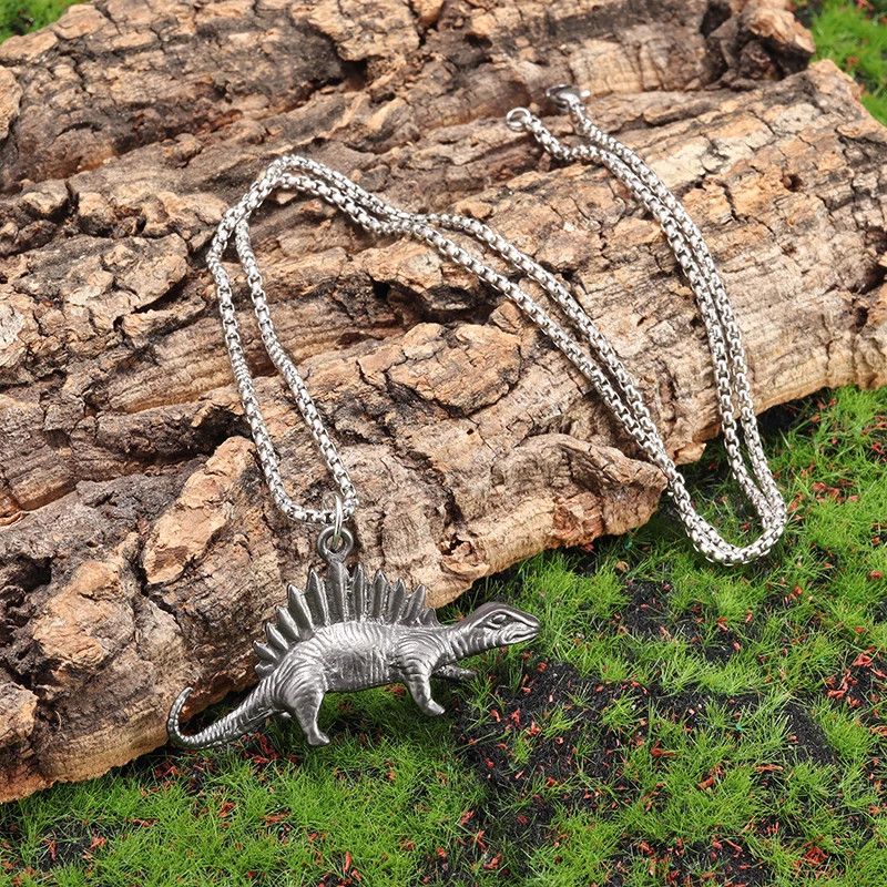 Jewelry Retro Dinosaur Pendant Necklace Size ONE SIZE - 5 Thumbnail