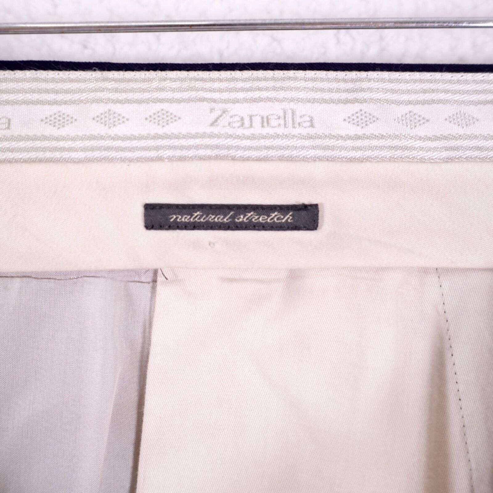 Zanella Zanella Natural Stretch Wool Blue Pleated High Rise Dress Pa Size 36R - 5 Thumbnail