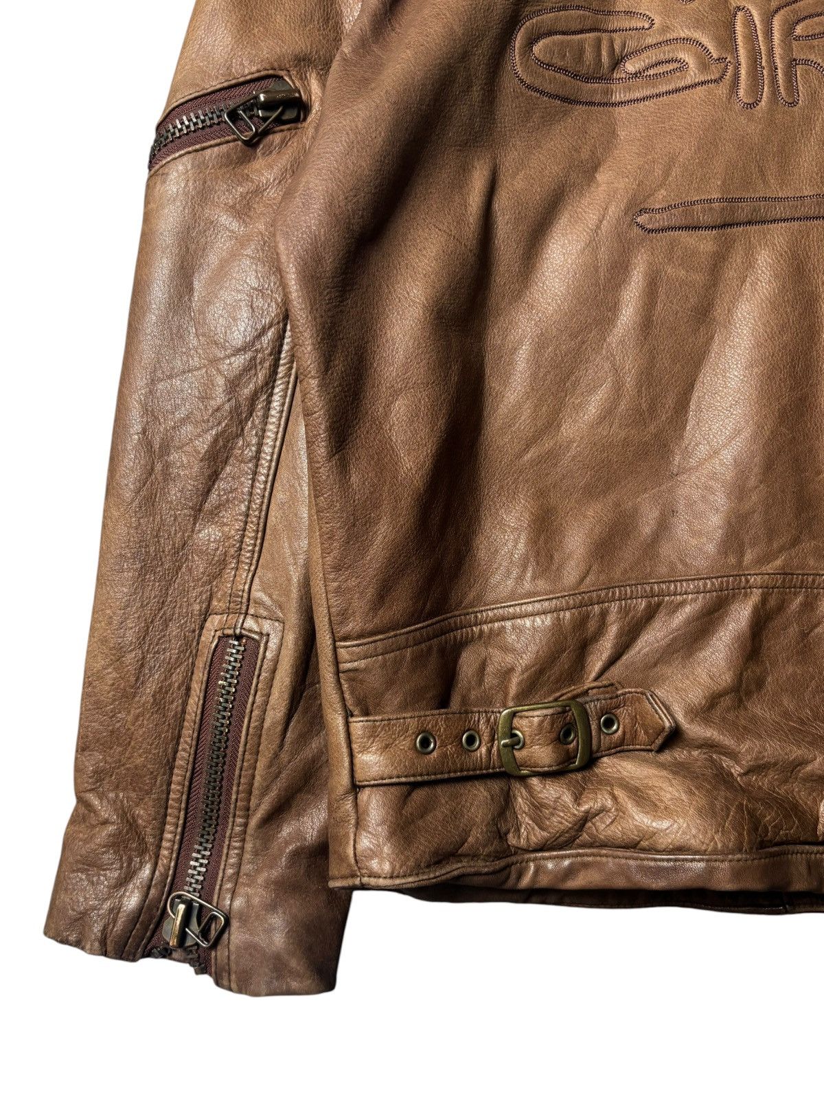 Marithe + Francois Girbaud 1990s Marithe Francois Girbaud Leather Jacket Size US L / EU 52-54 / 3 - 10 Thumbnail