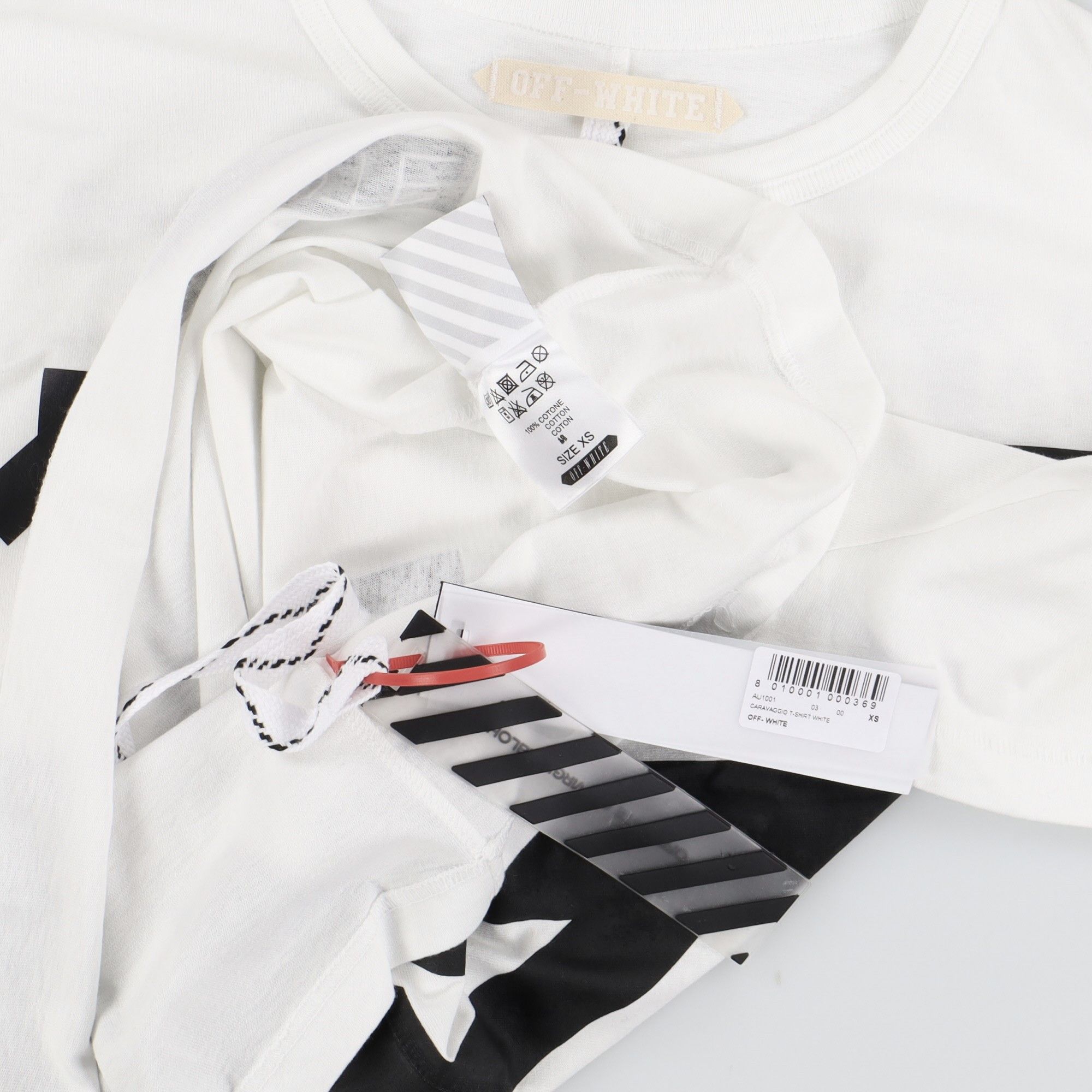 Off-White White Caravaggio 13 Diagonals Oversized T-Shirt Size US XS / EU 42 / 0 - 5 Thumbnail