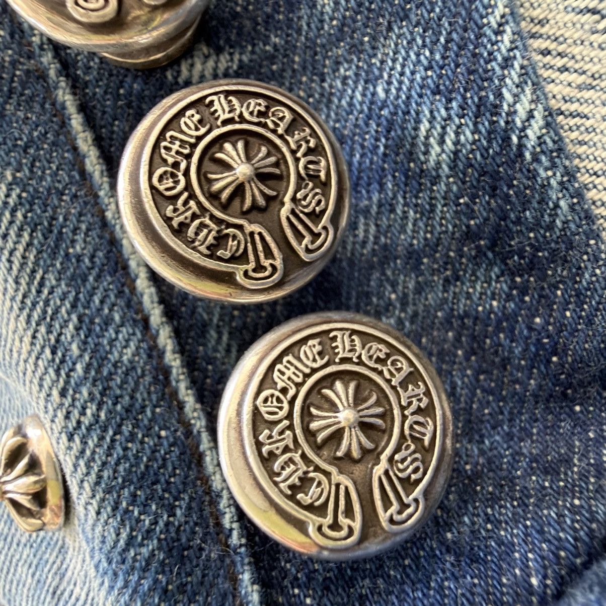 Chrome Hearts Chrome Hearts Studded Leather Cross Patch Denim Shorts Size US 26 / EU 42 - 8 Thumbnail
