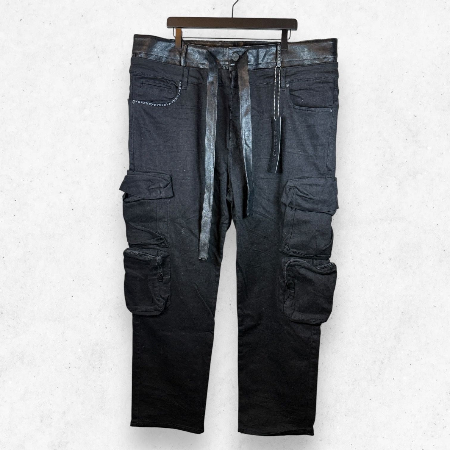 Embellish Embellish Black Cargo Straight Leg Pants Men's Size 42 Size US 42 / EU 58 - 1 Thumbnail
