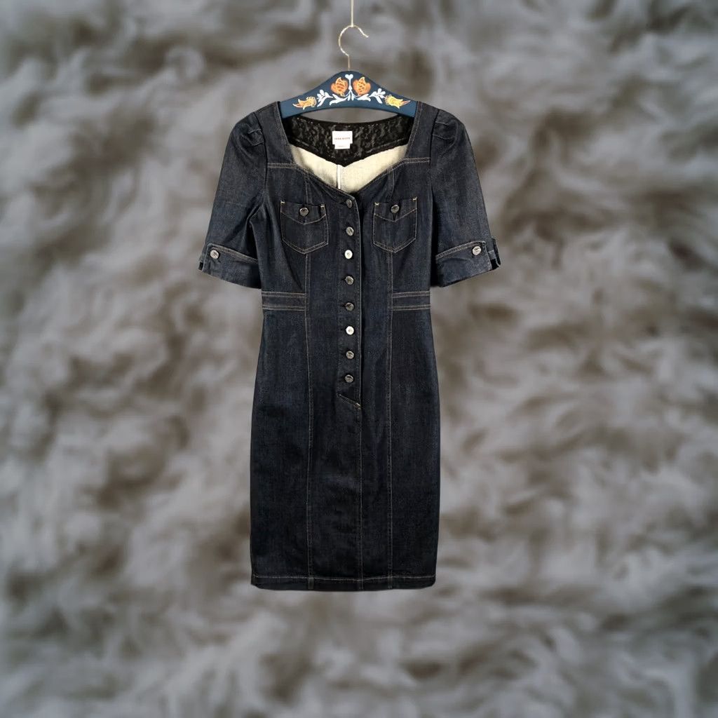 Miss Sixty Miss Sixty Denim Dress S Blue Cotton Casual Knee Length Button Chest Pockets Womens Modern Vintage: No N/A Menus Size S / US 4 / IT 40 - 1 Thumbnail