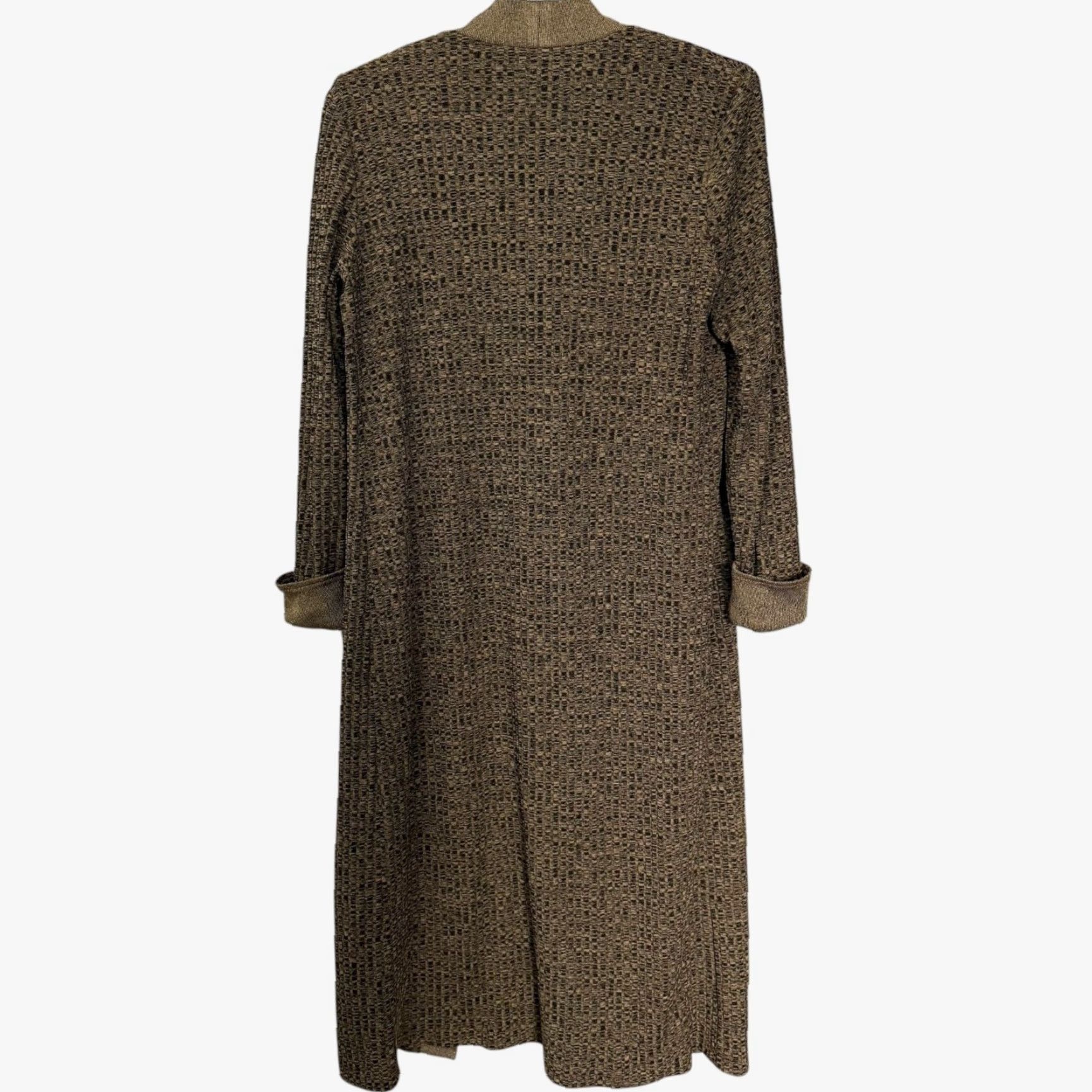 Vintage VINTAGE ELL JAY Cardigan Set – Open-Front Duster & Tank Top – Women's 10 – Brown Knit Knitwear Boho City Classic Preppy 2-Piece Set Size L / US 10 / IT 46 - 4 Thumbnail