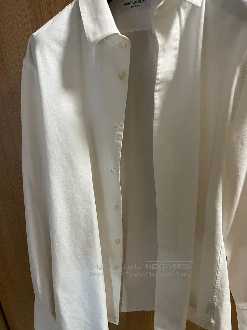 Saint Laurent Paris YSL White Long Sleeve Shirt. Size US XS / EU 42 / 0 - 4 Thumbnail