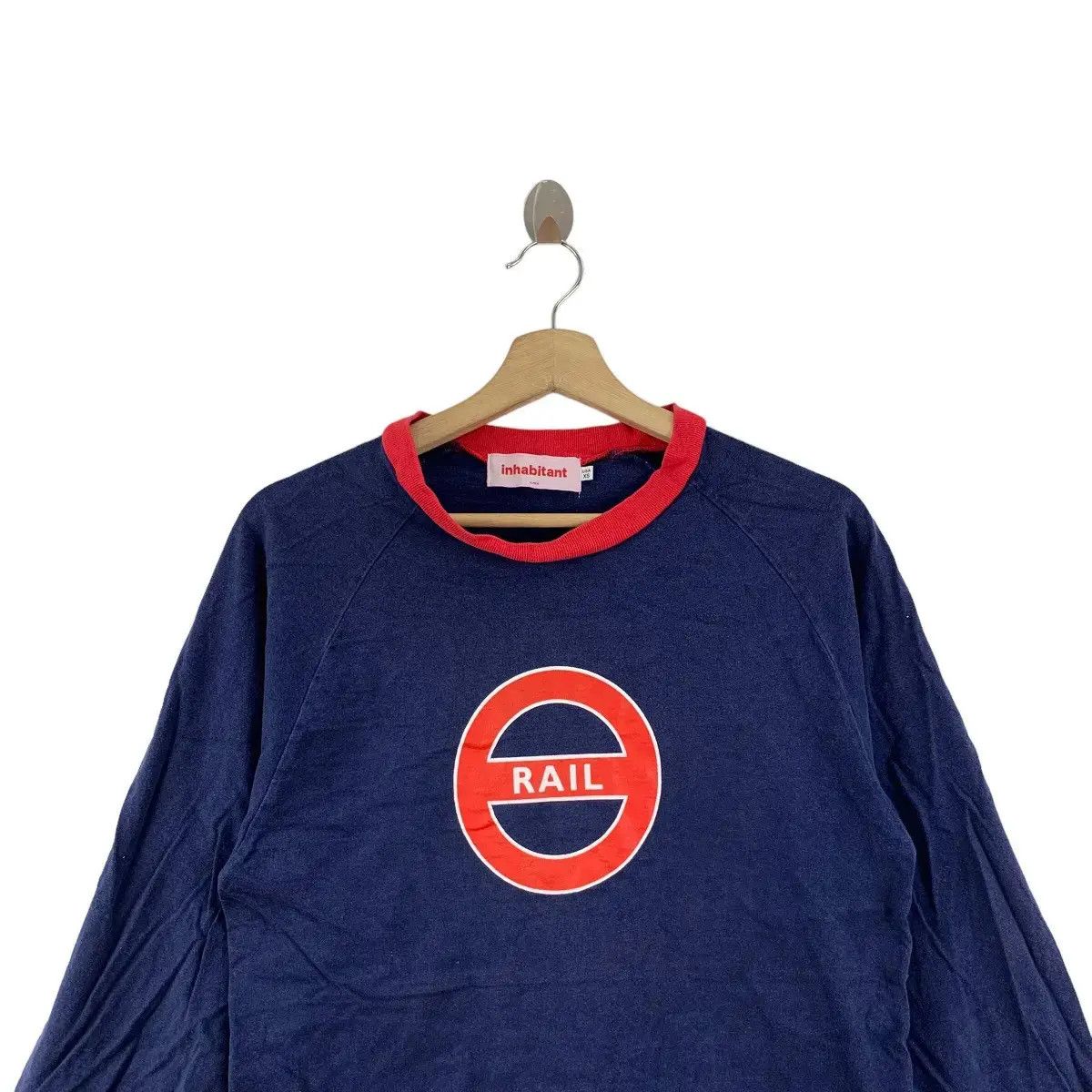 Vintage Vintage INHABITANT HAND GRIND Skate Tee Shirt Long Sleeve Size US S / EU 44-46 / 1 - 2 Thumbnail