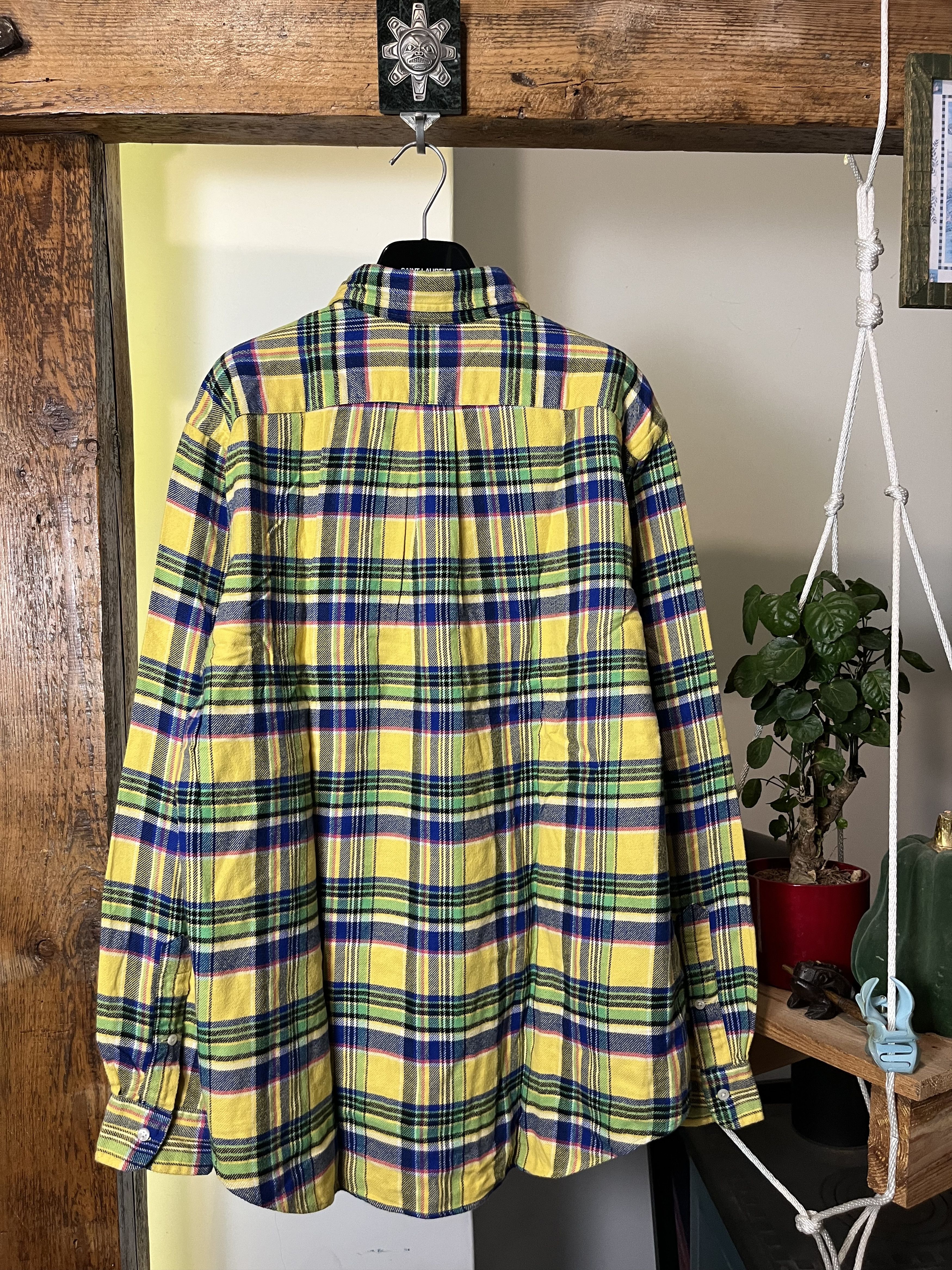 Polo Ralph Lauren × Vintage 90s Polo Ralph Lauren Flannel Checked Shirt Size US XL / EU 56 / 4 - 4 Thumbnail