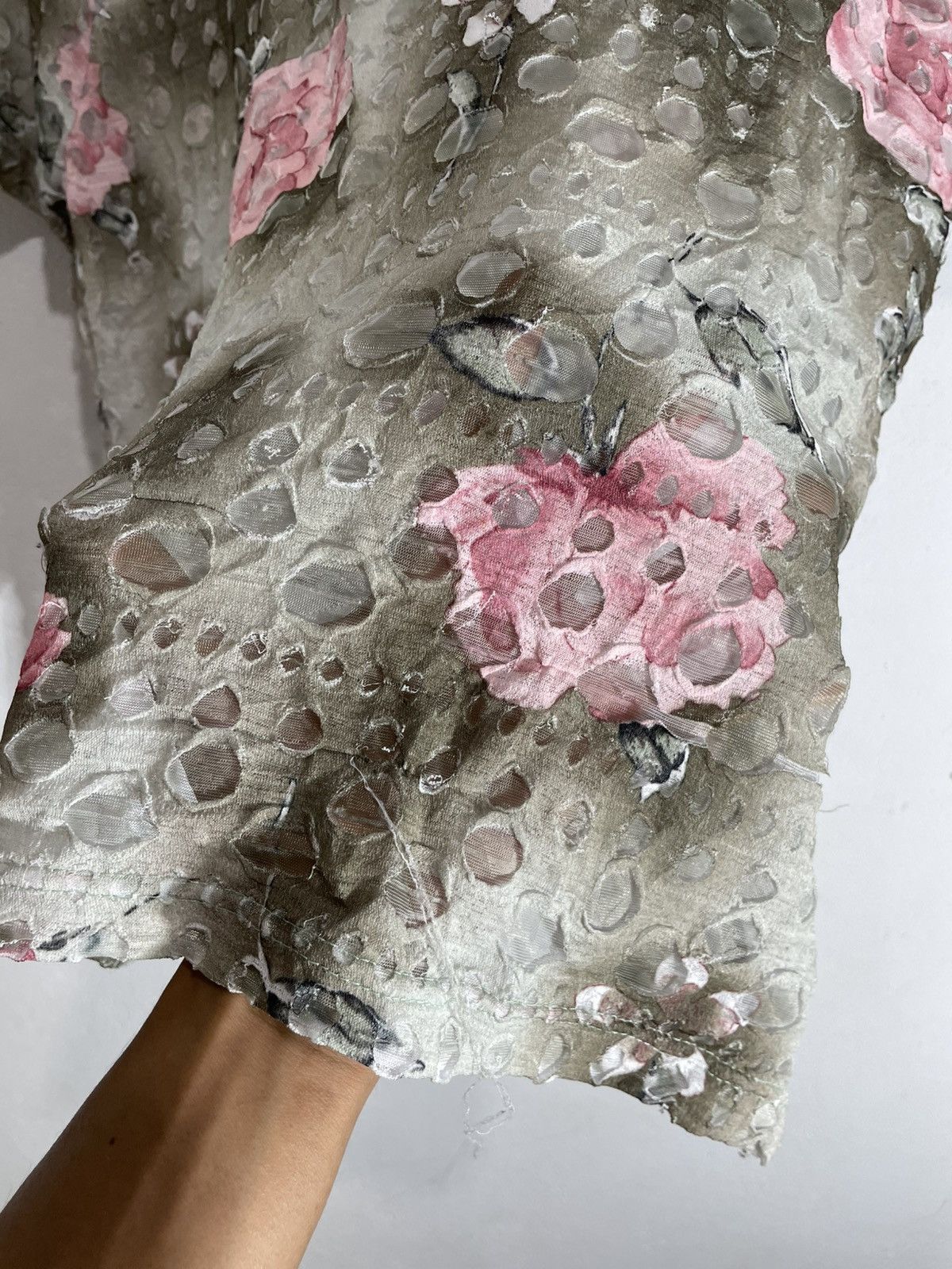 Issey Miyake Undefined Distressed Tshirt Flower Hole pattern Issey Style Size US M / EU 48-50 / 2 - 2 Thumbnail