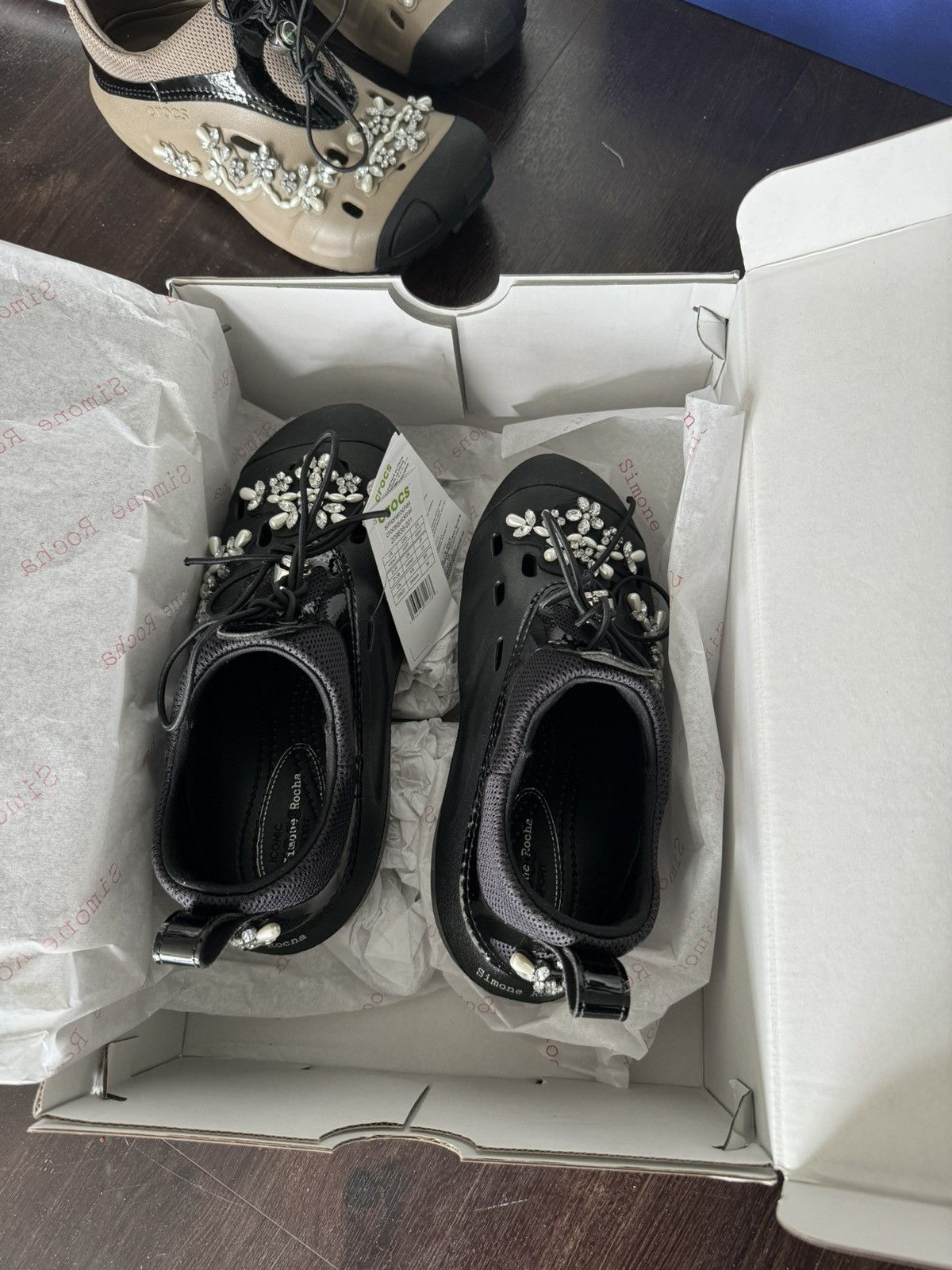 image of Crocs Quick Tail Shoes in Black, Women's (Size 7)