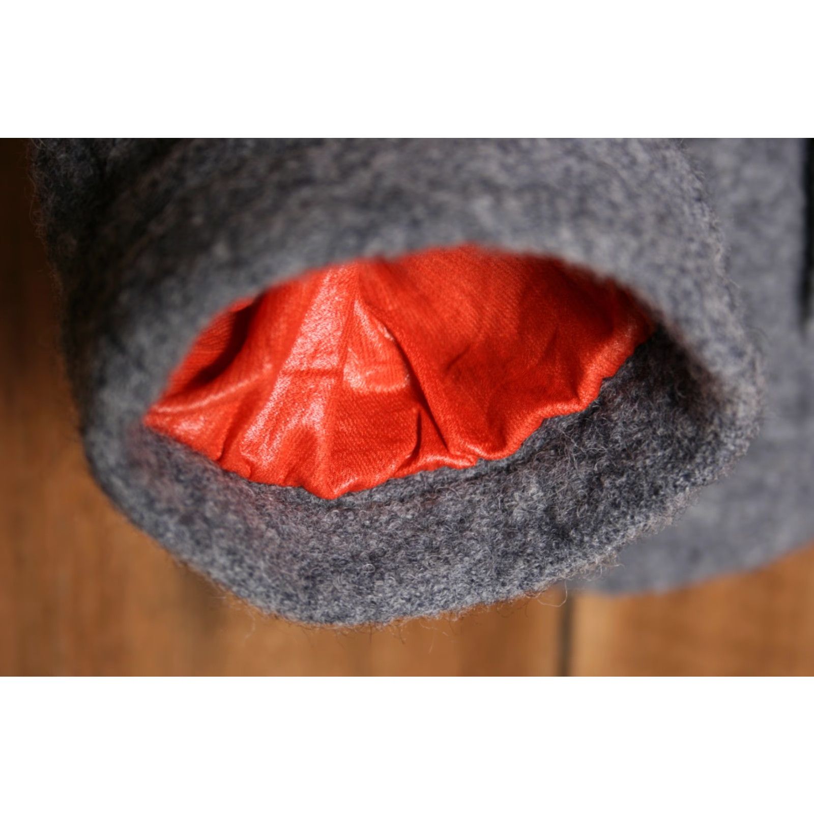 Vintage VINTAGE Venario Gray 100% Wool Jacket Womens L Orange Lining Zip Front Coat Jacket Wool Size L / US 10 / IT 46 - 6 Thumbnail
