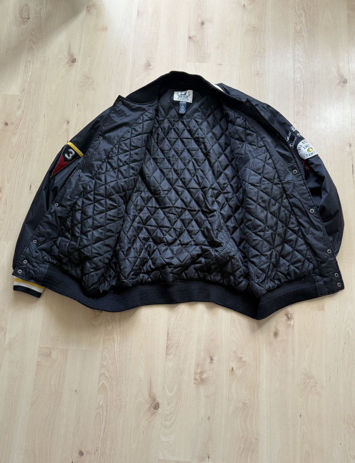 Japanese Brand Raw Blue college Baseball nfl bomber jacket Size US XXL / EU 58 / 5 - 8 Thumbnail