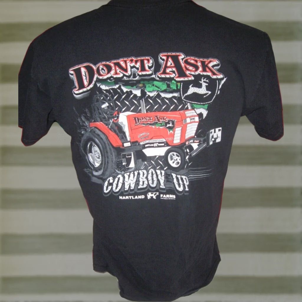 Gildan Don't Ask COWBOY Up farming Shirt Mens large CASE john deere HARTLAND FARMS Size US L / EU 52-54 / 3 - 1 Thumbnail
