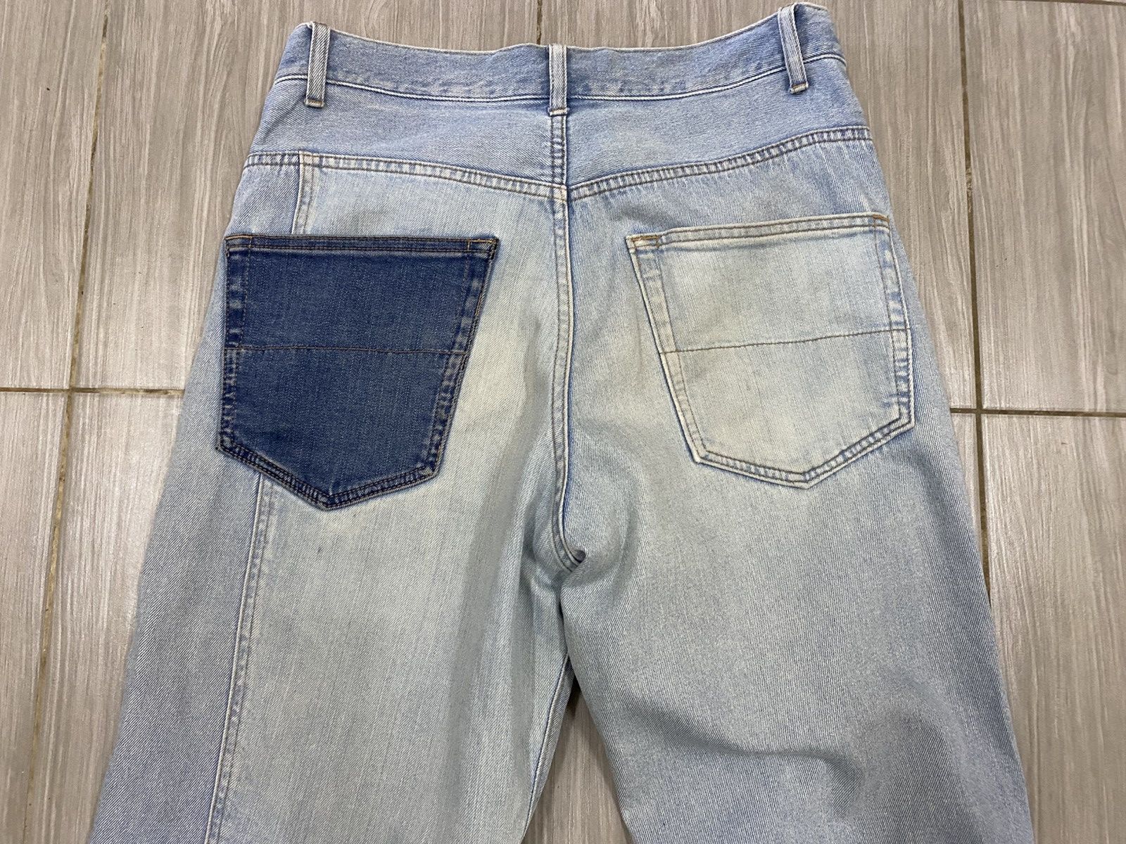 Issey Miyake Frapbois by Issey Miyake Patchwork Denim Pants | Avant Garde Size US 30 / EU 46 - 10 Thumbnail