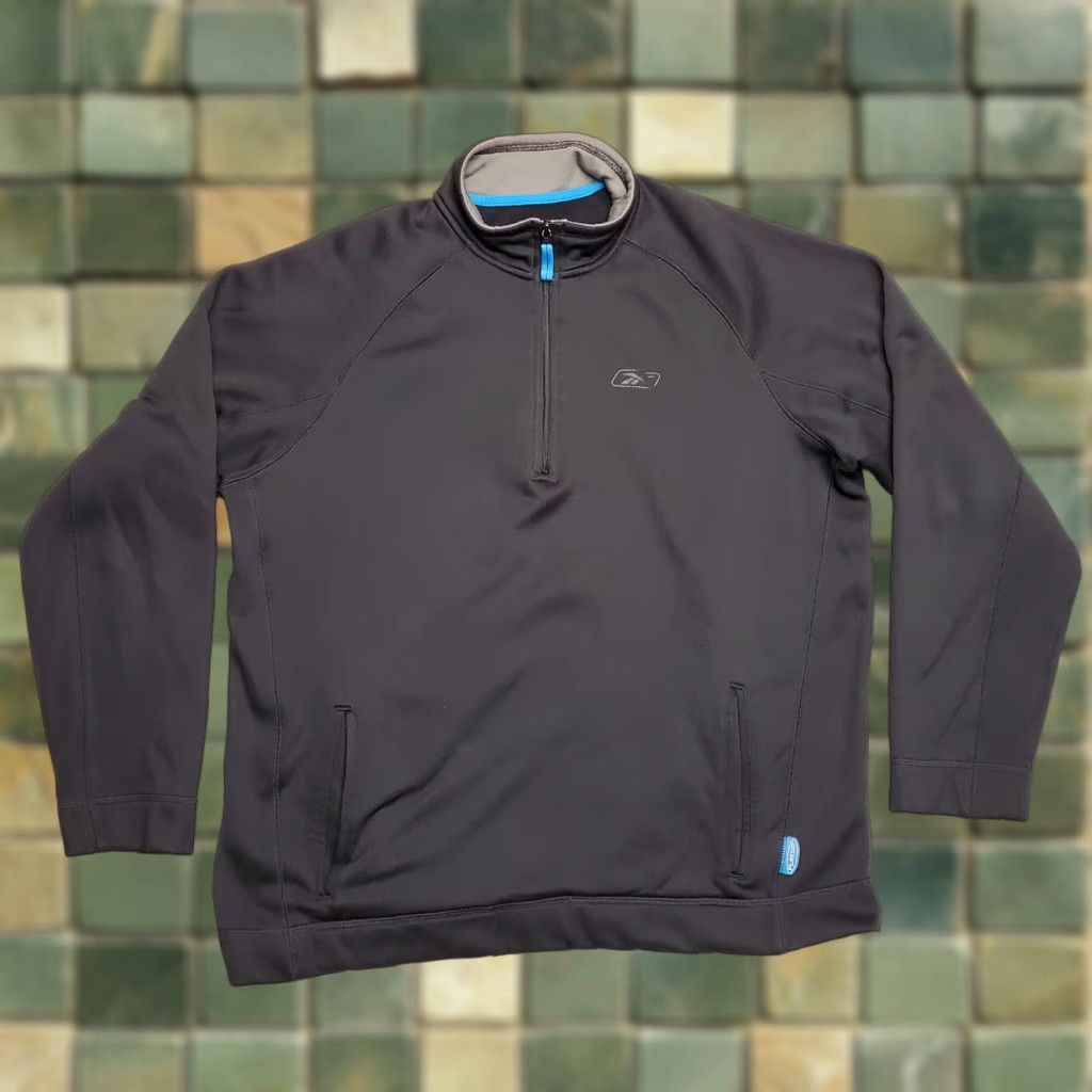 Reebok VINTAGE Reebok Jacket Men XL Black Playwarm 1/4 Zip Pullover Performance Fleece Size US XL / EU 56 / 4 - 1 Thumbnail