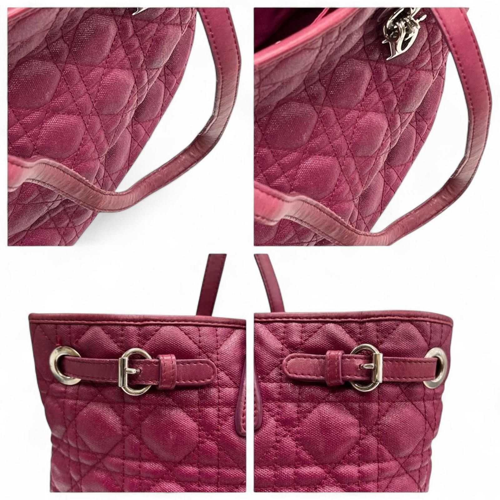 Christian Dior Monsieur Dior - Quilted Burgundy Leather Tote Bag Size ONE SIZE - 7 Thumbnail