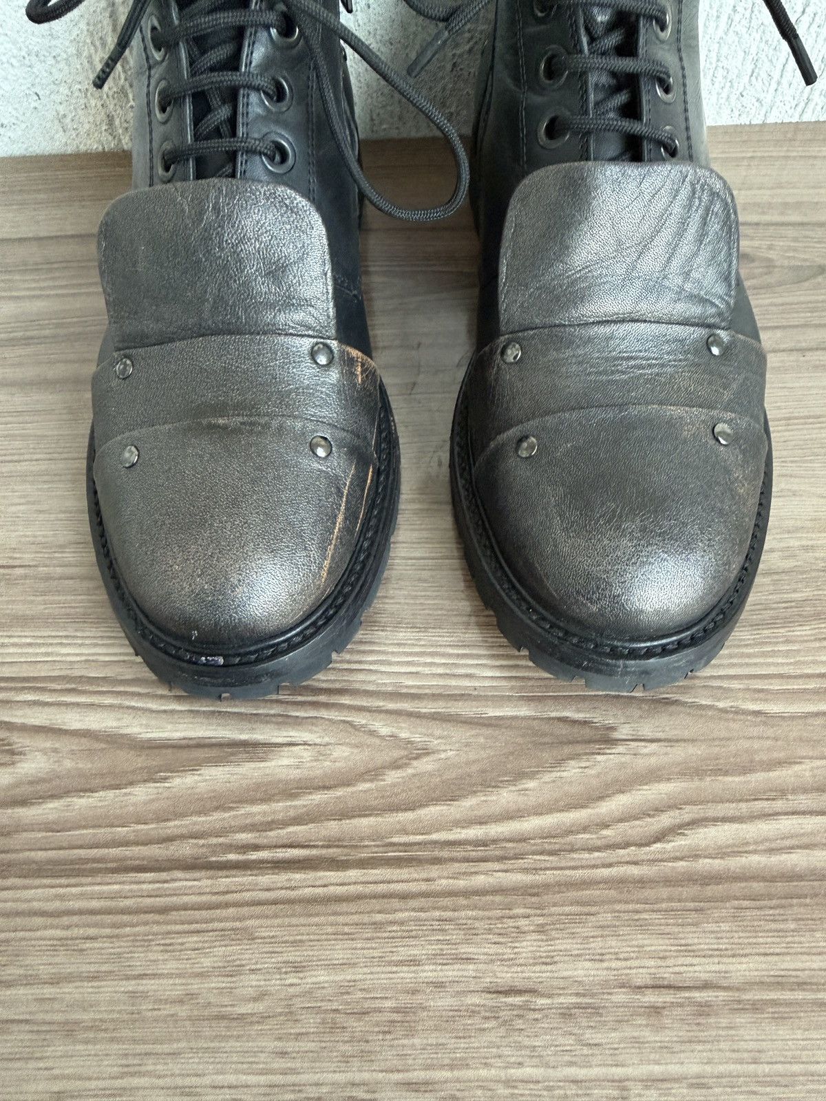 Neil Barrett Fw12 Armour studded zip boots Size US 8.5 / EU 41-42 - 7 Thumbnail