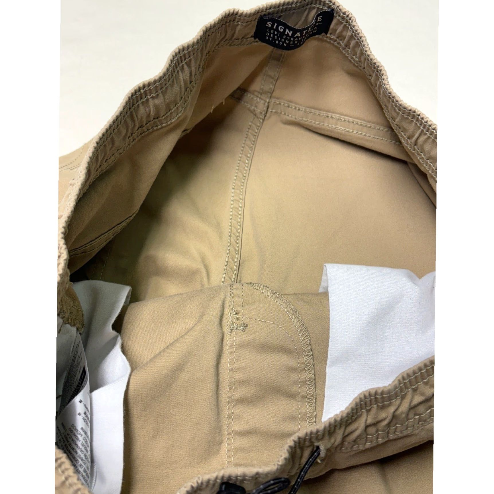 Vintage Levi Strauss & Co. Signature Men Jogger Pants S Beige Casual Drawstring Size US 29 - 5 Thumbnail