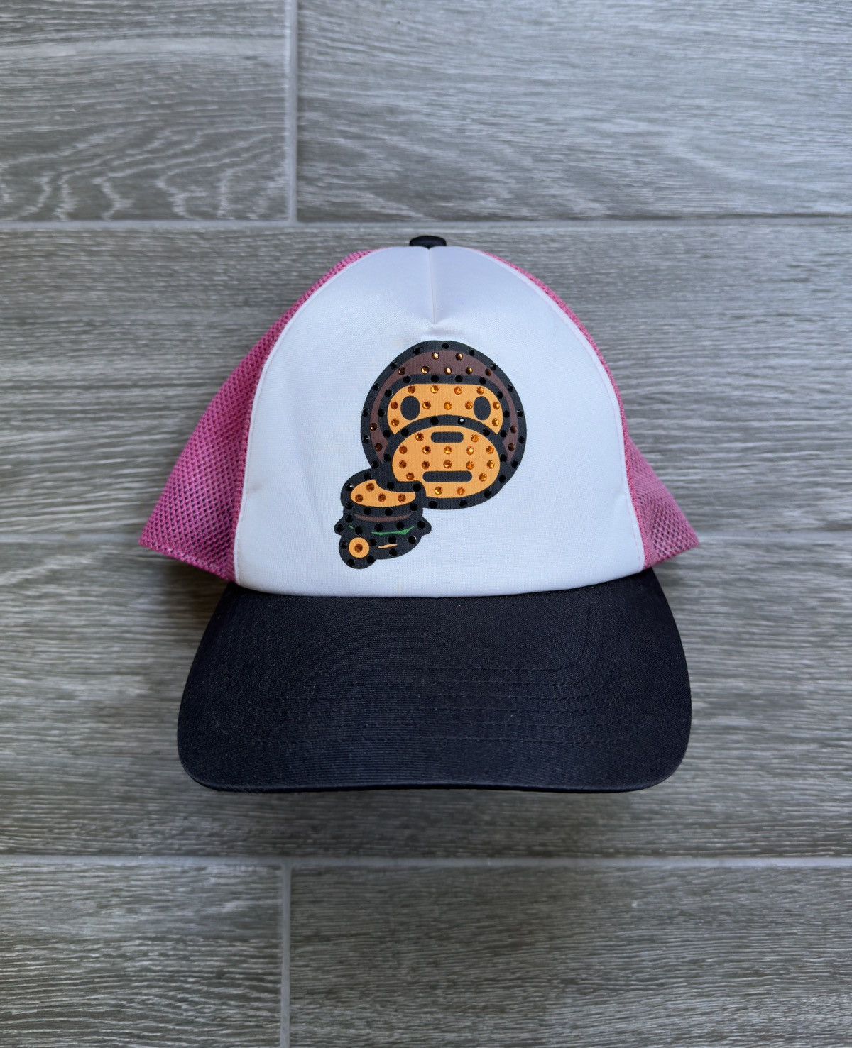 Bape A bathing ape baby Milo rhinestone trucker hat Size ONE SIZE - 1 Thumbnail