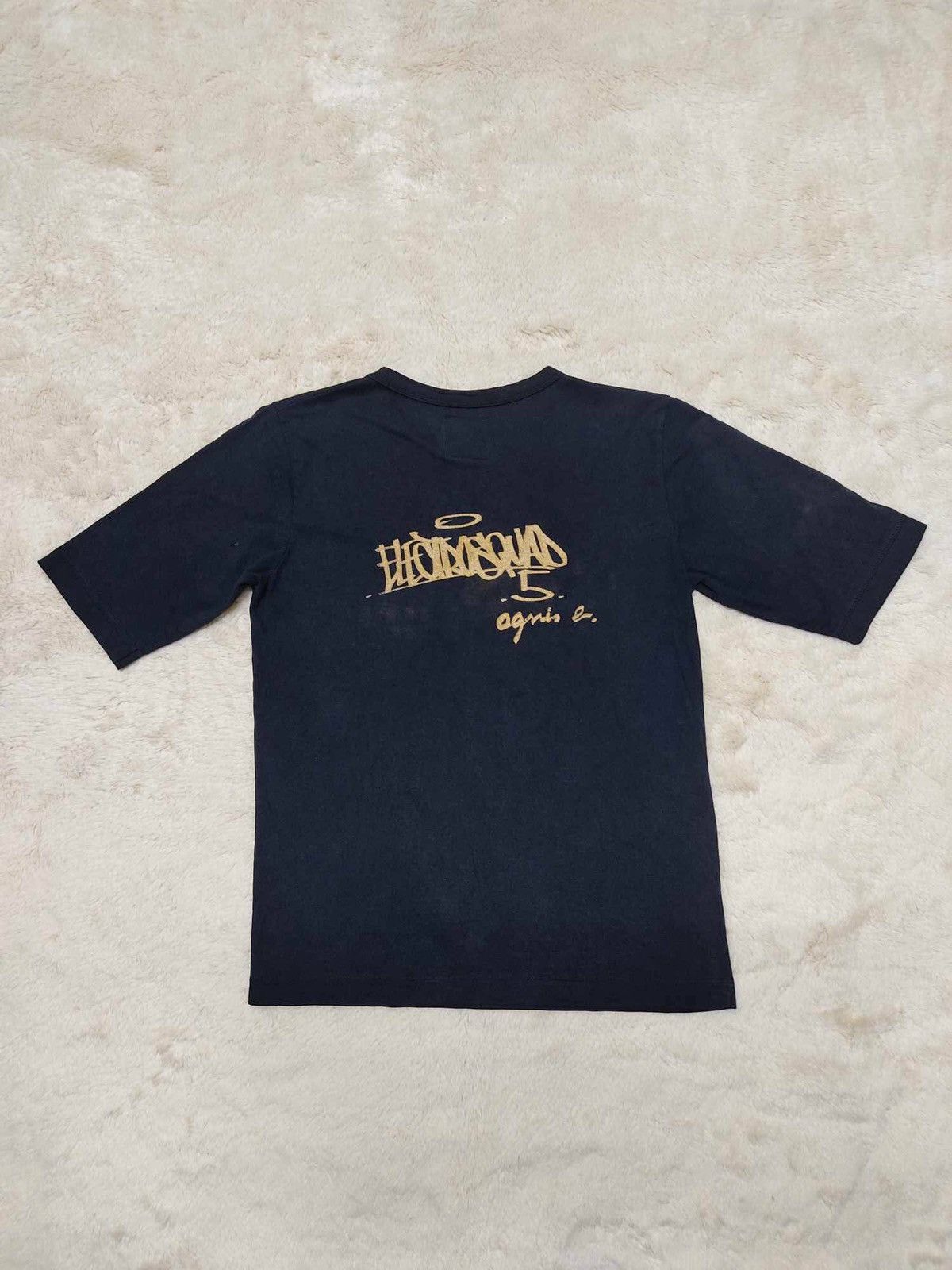Japanese Brand × agnes b. VINTAGE RARE Agnes B Sport Rockmoze Black Faded T-Shirt Size S / US 4 / IT 40 - 6 Thumbnail