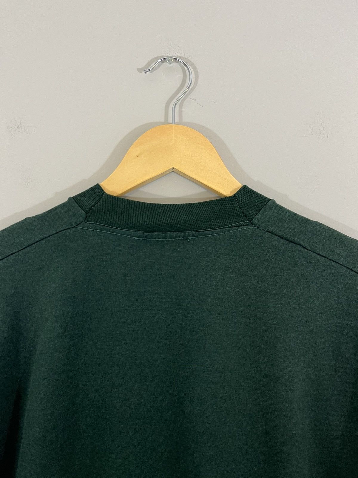 Vintage Single Stitch Text Faded Green Tee Size US XL / EU 56 / 4 - 7 Thumbnail