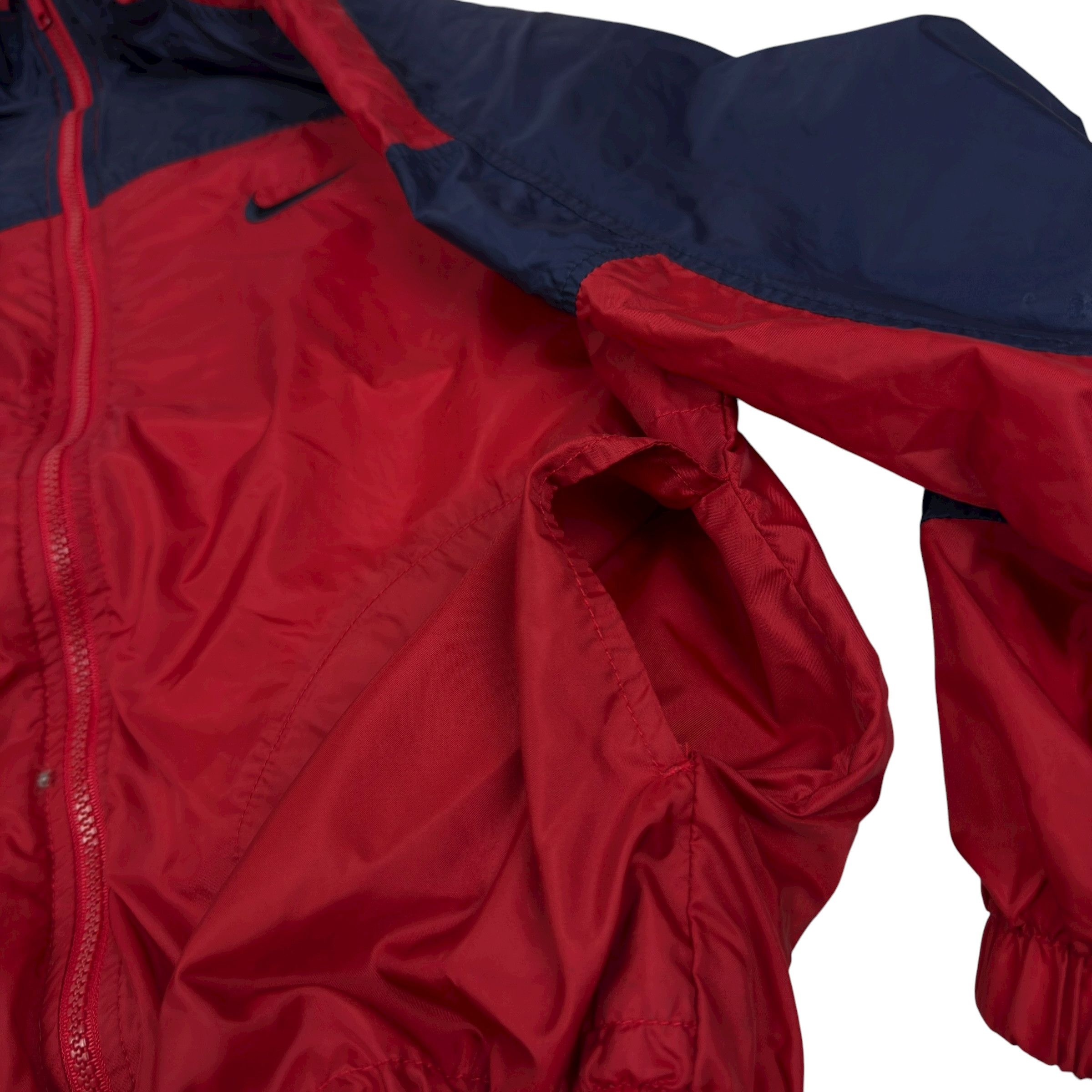 Nike Nike Women's Red Blue Full Zip Windbreaker Jacket L (14-16) Size L / US 10 / IT 46 - 6 Thumbnail