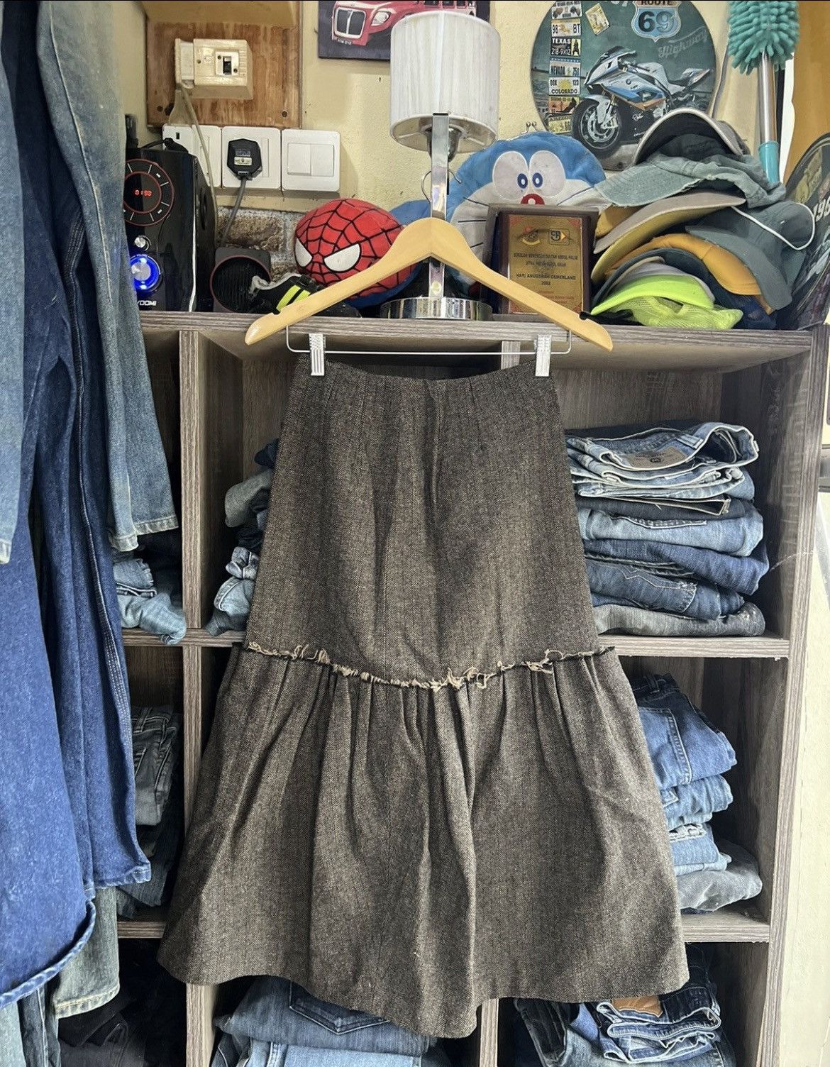 Sunao Kuwahara 🔥Rare Vintage I.S Sunao Kuwahara Reconstruct Skirt Size 24" / US 00 / IT 34 - 3 Thumbnail