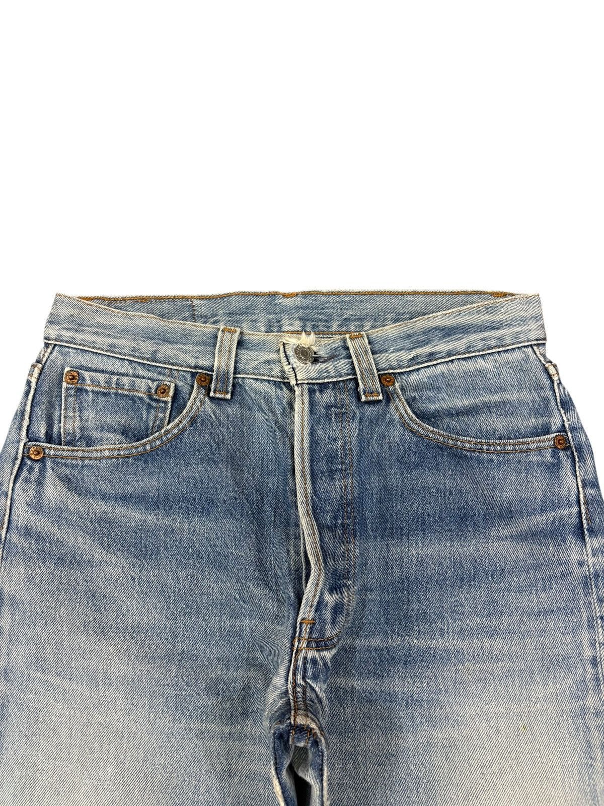 Levi's Vintage 90s Levis 501 Light Wash Distressed Jeans Size US 28 / EU 44 - 4 Thumbnail