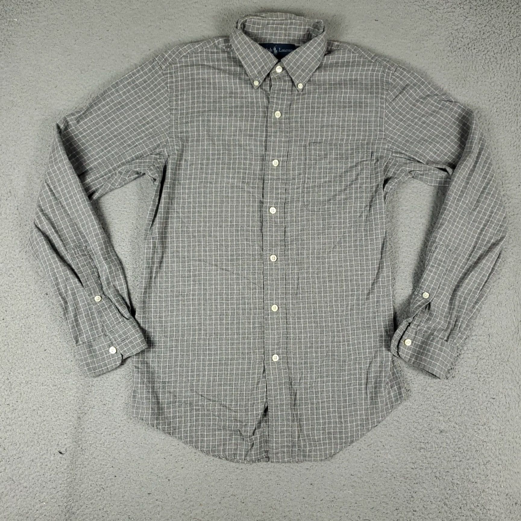 Ralph Lauren Ralph Lauren Shirt Mens Small Gray Check Pony Casual Button-Up Long Sleeve Adult Small Gray Polo Style Shirt Mens S Size US S / EU 44-46 / 1 - 2 Thumbnail