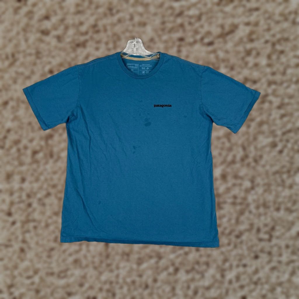 Patagonia Patagonia Shirt Men Medium Blue Short Sleeve Crew Neck 100% Cotton Logo All Seasons Outdoor Mens Size US M / EU 48-50 / 2 - 1 Thumbnail