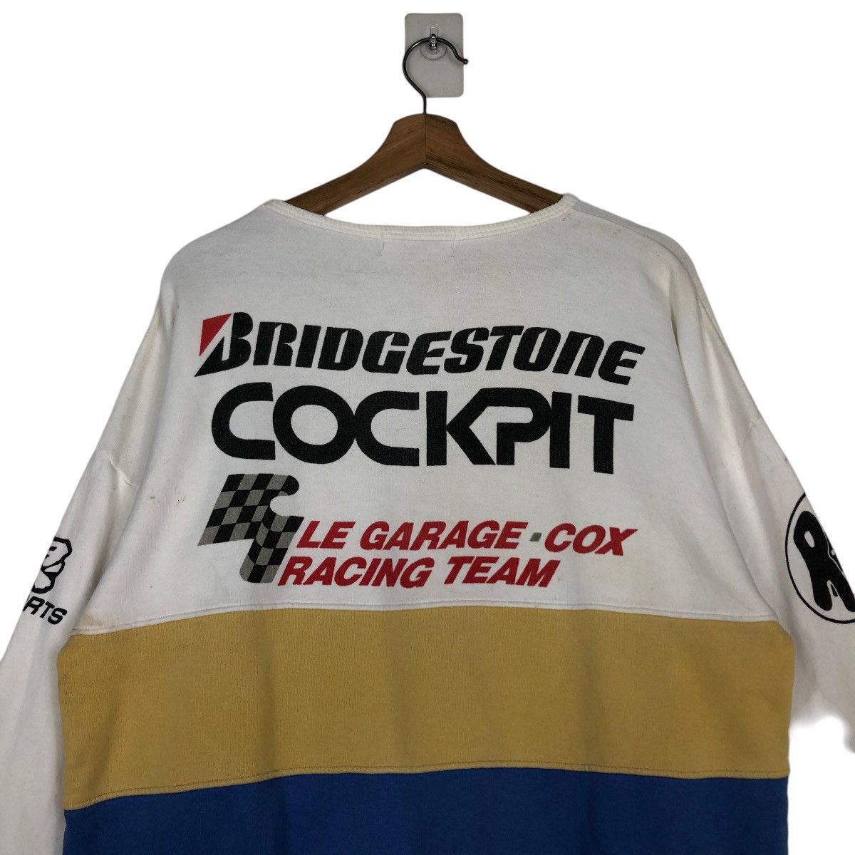 Japanese Brand Vintage Sweatshirt Racing Team Bridgestone Cockpit Big Logo Size US M / EU 48-50 / 2 - 9 Thumbnail