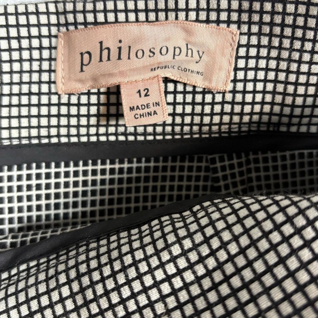 Other Philosophy Republic Clothing Black White Grid Classic #0520 Size 34" / US 12 / IT 48 - 4 Thumbnail