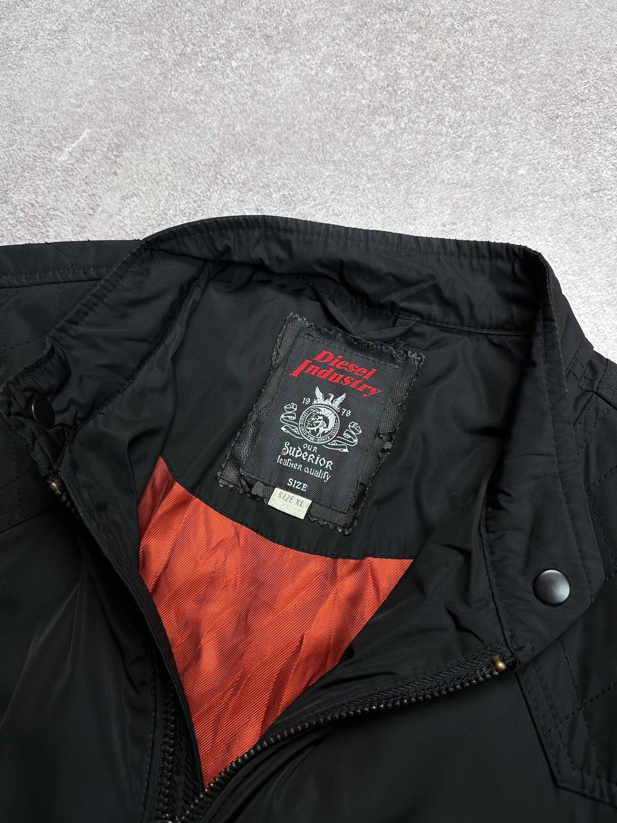 Diesel Vintage Diesel Industry Black Nylon Bomber Jacket Grunge XL Size US XL / EU 56 / 4 - 5 Thumbnail