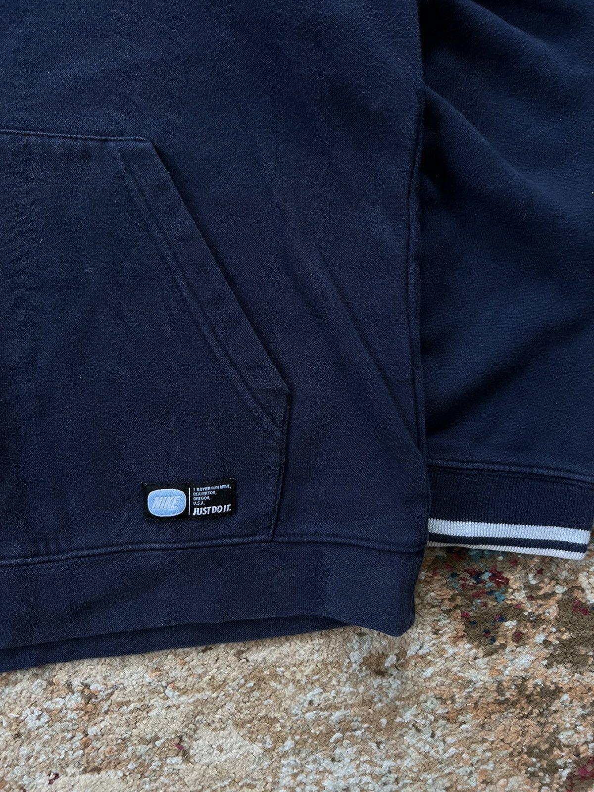 Nike × Vintage 90’s NIKE HOODIE BIG CENTRAL SWOOSH LOGO RETRO Y2K Size US S / EU 44-46 / 1 - 2 Thumbnail