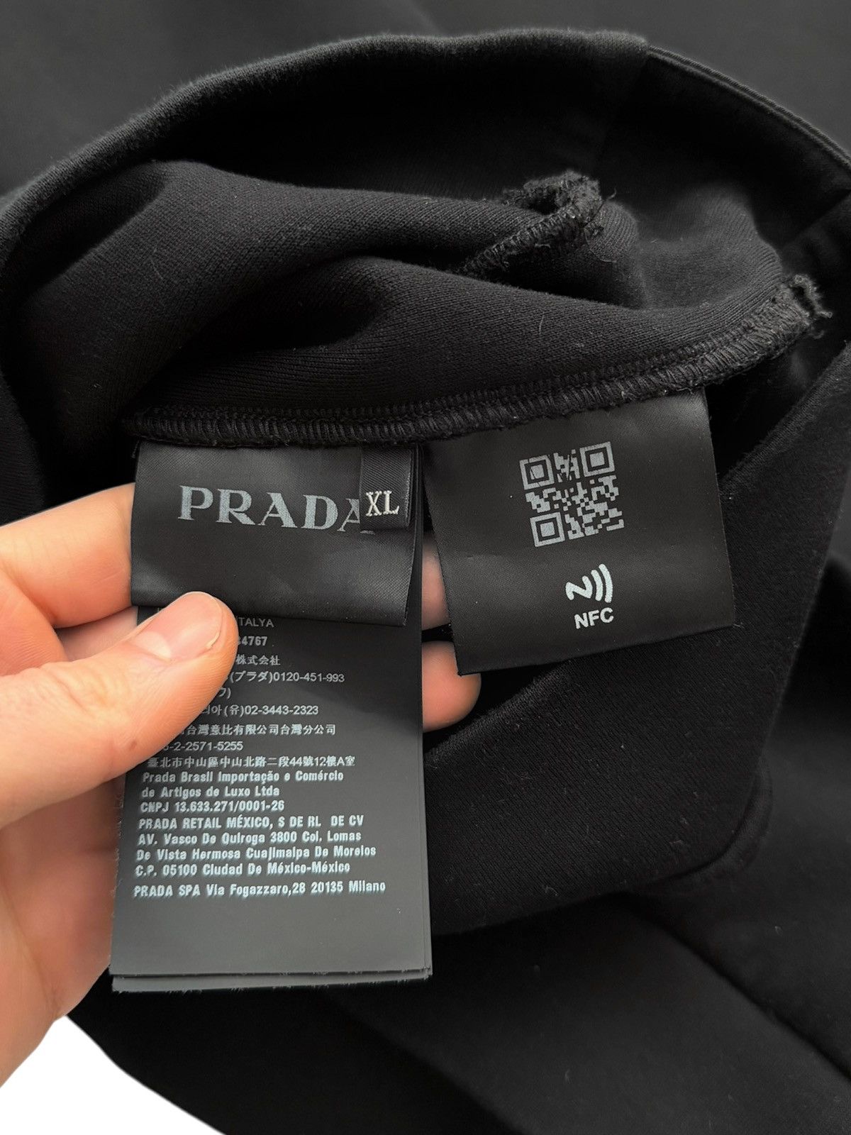 Prada 2022 Fleece Re-nylon Triangle Badge Logo Plaque Crewneck Size US XL / EU 56 / 4 - 7 Thumbnail