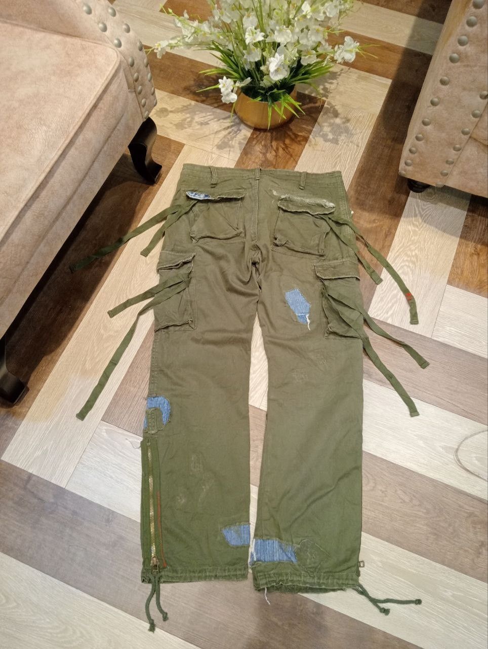 Japanese Brand JAPANESE MANGROVE MILITARY PARACHUTE CARGO PANTS Size US 34 / EU 50 - 11 Thumbnail