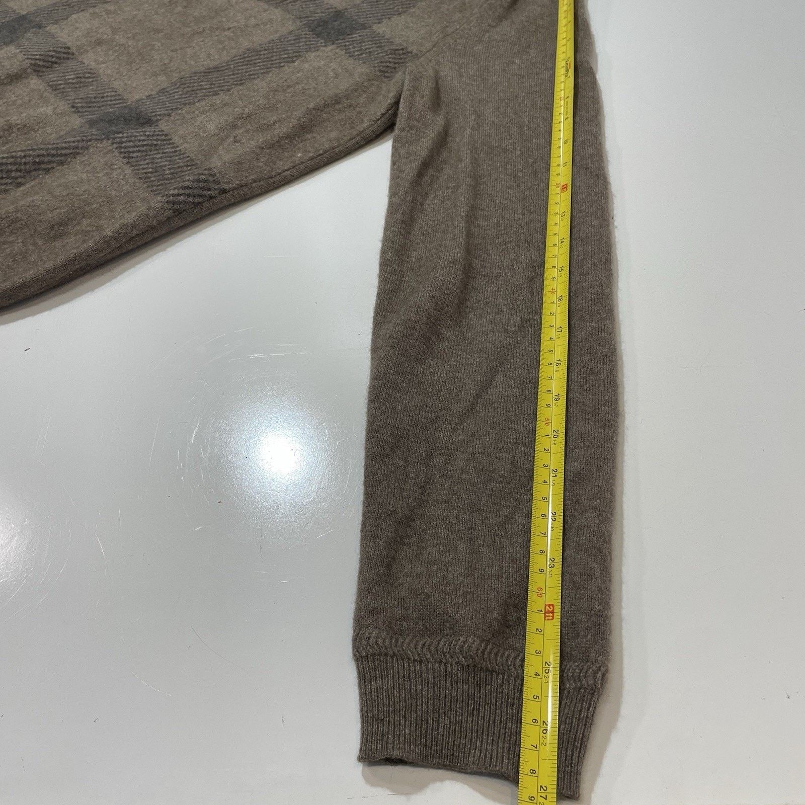 Nordstrom John W Nordstrom Sweater Men’s Pullover Cashmere Plaid 1/4 M Size US M / EU 48-50 / 2 - 6 Thumbnail
