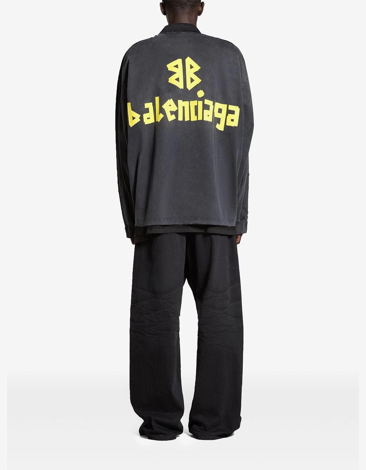 Balenciaga Balenciaga Black Oversized Hybrid Jacket Size US M / EU 48-50 / 2 - 2 Thumbnail
