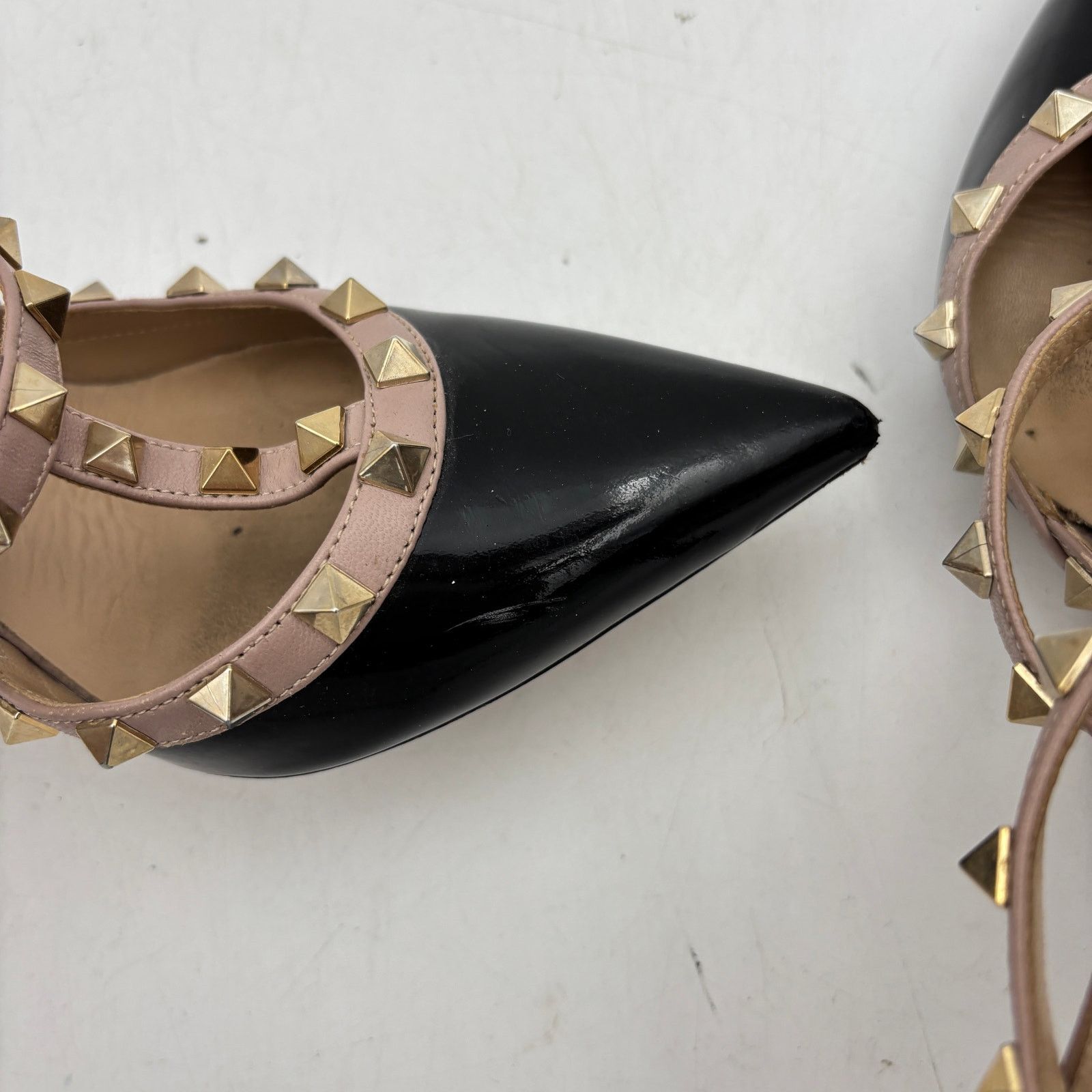 Giovanni Valentino Valentino Garavani Rockstud Ankle Strap Heels Women's 39.5 Size US 9.5 / IT 39.5 - 11 Thumbnail