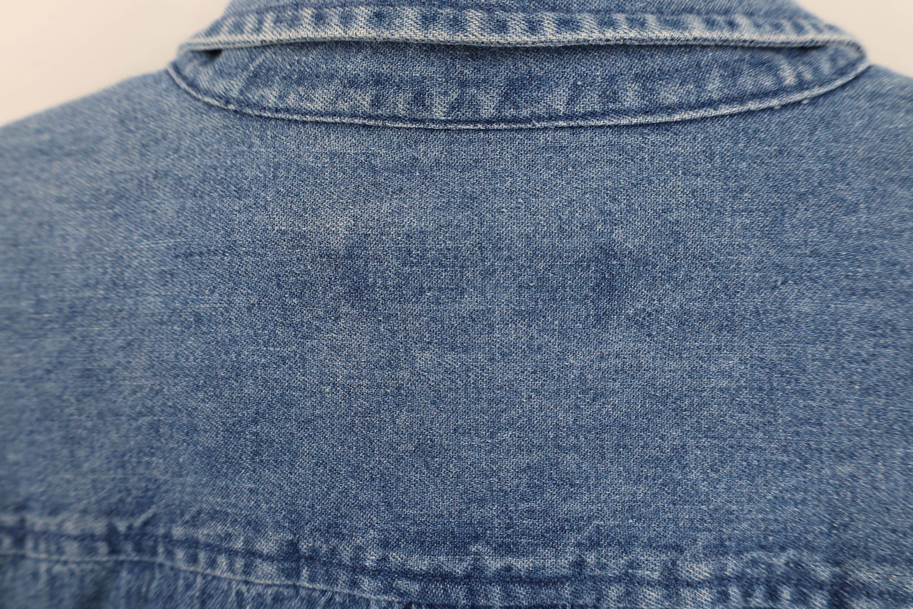 Vintage Vintage 90s Streetwear Collared Denim Button Down Shirt Size L / US 10 / IT 46 - 10 Thumbnail