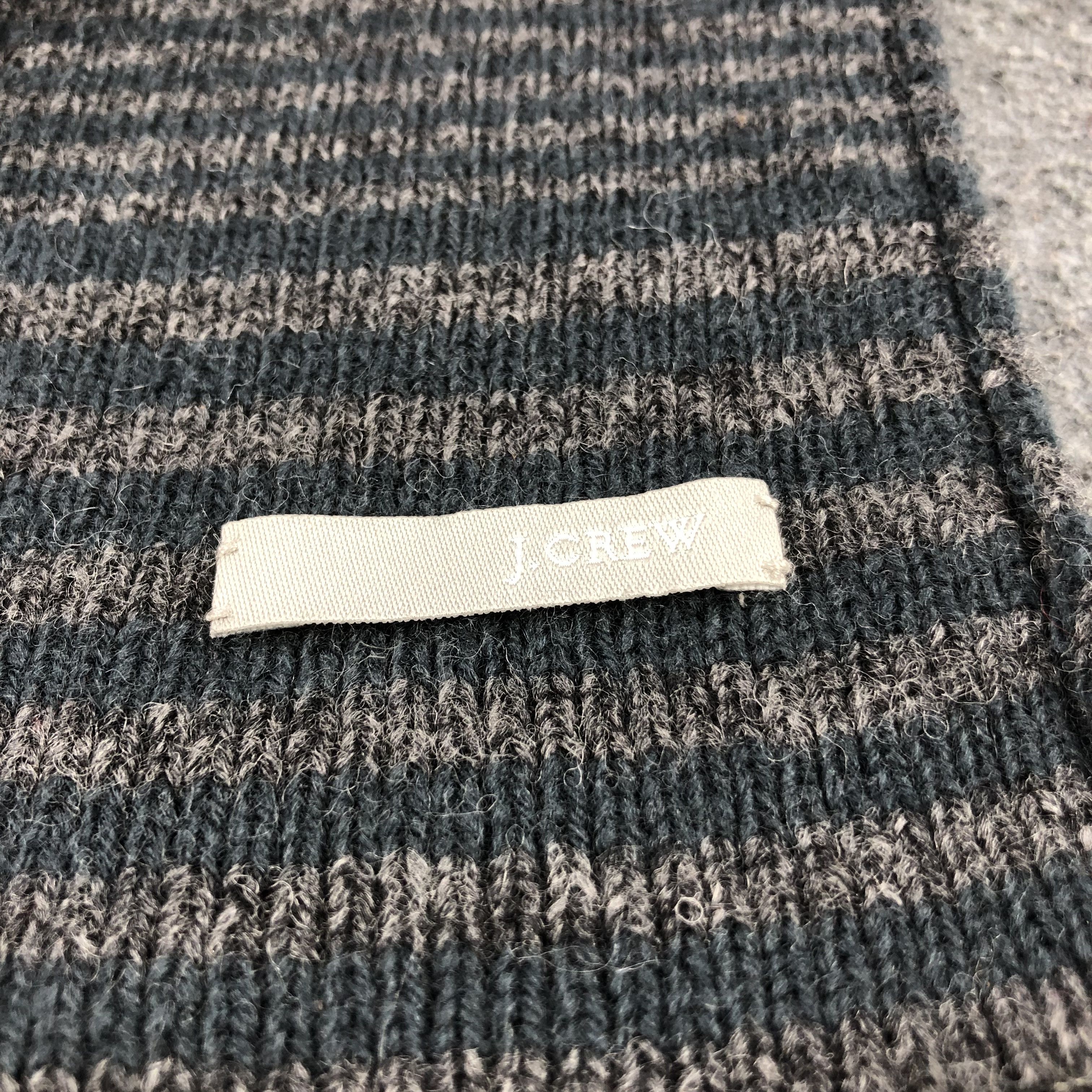 J.Crew J . Crew Striped Wool Scarf Muffler V618 Size ONE SIZE - 4 Thumbnail