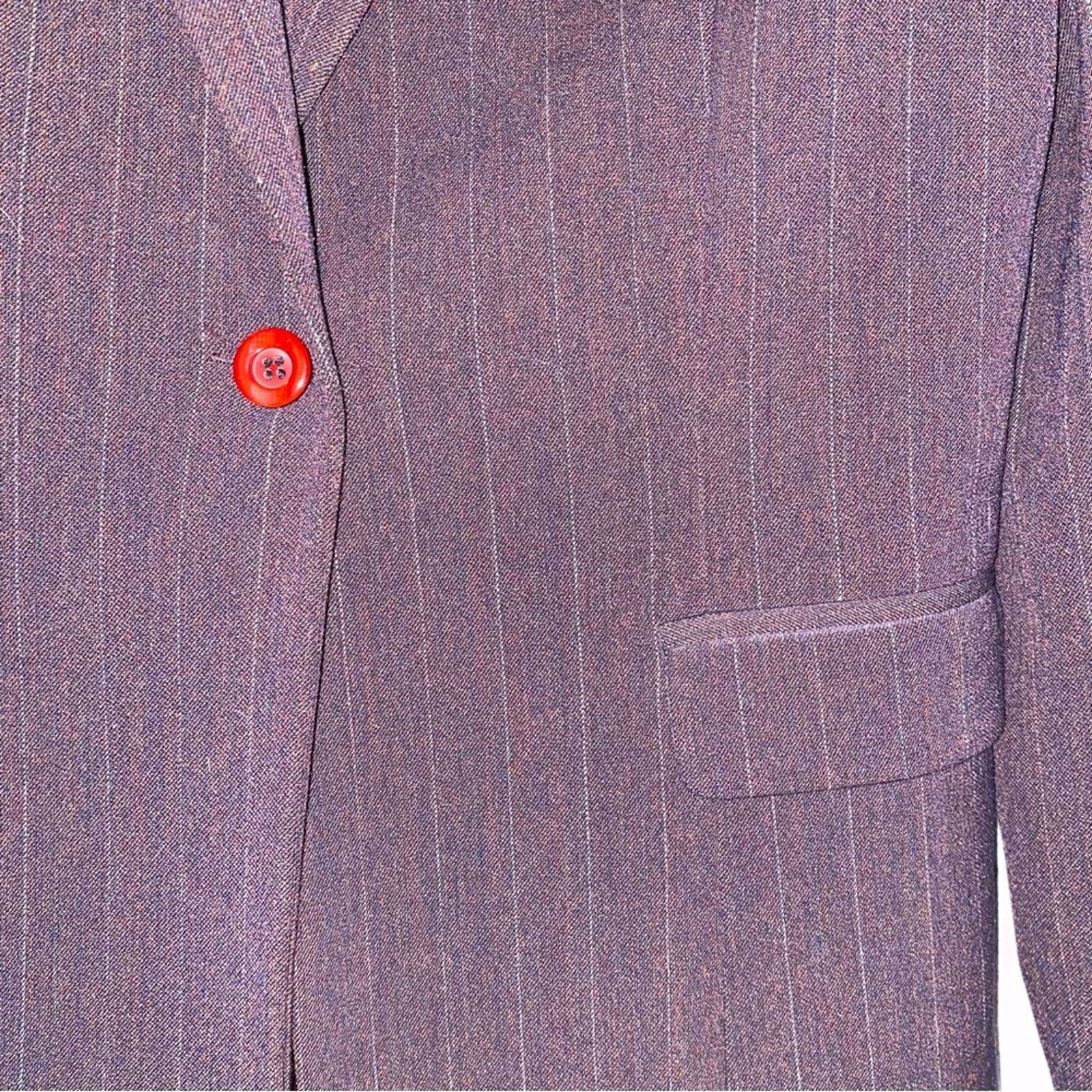 Wolford WOLFORD Germany $700 Burg Pinstripe Women’s Blazer EU40 US 6 Size M / US 6-8 / IT 42-44 - 3 Thumbnail