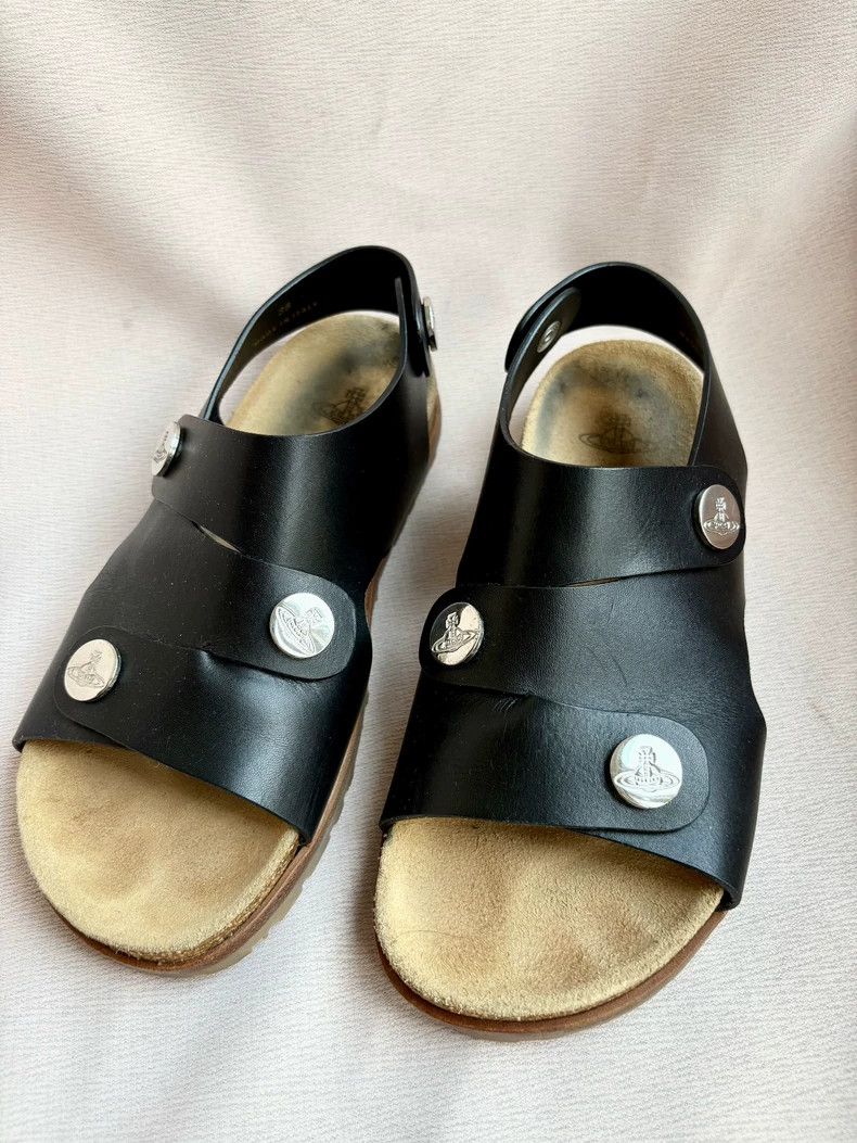 Vivienne Westwood Vivienne Westwood Black Saturn Bokeen shoes with pirate st Size US 7.5 / IT 37.5 - 1 Thumbnail
